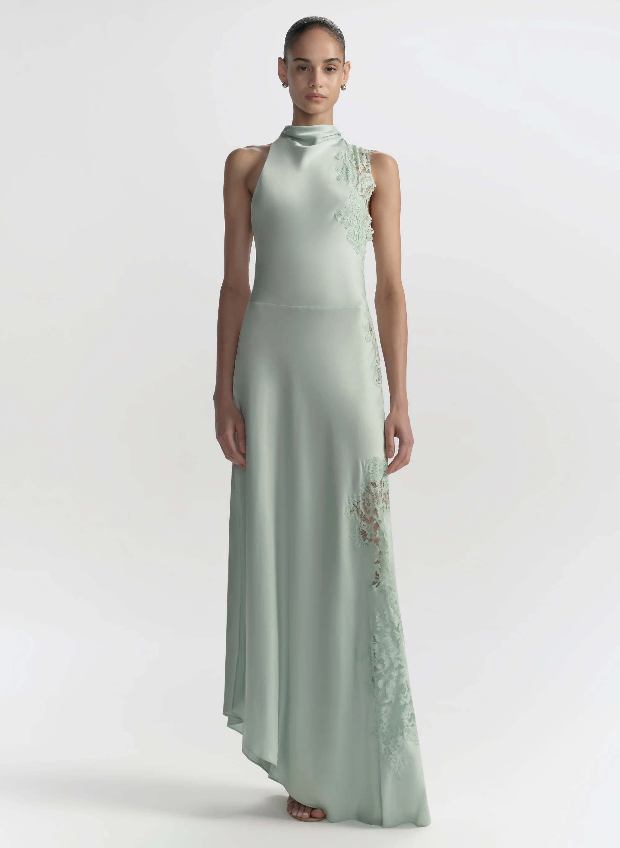 Josephine Satin and Lace Maxi Dress - Image 4