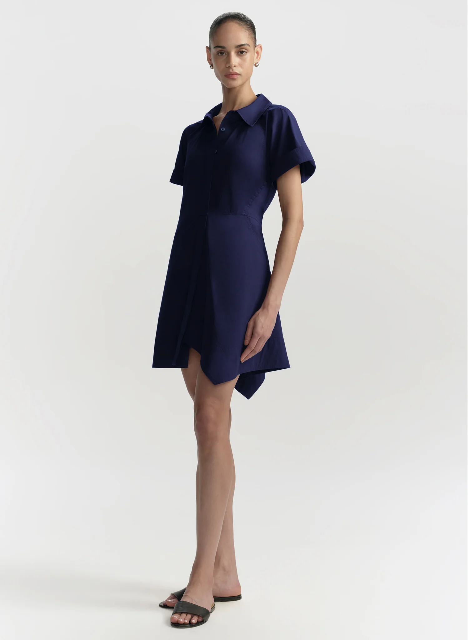 Julie Cotton Mini Shirtdress - Image 4