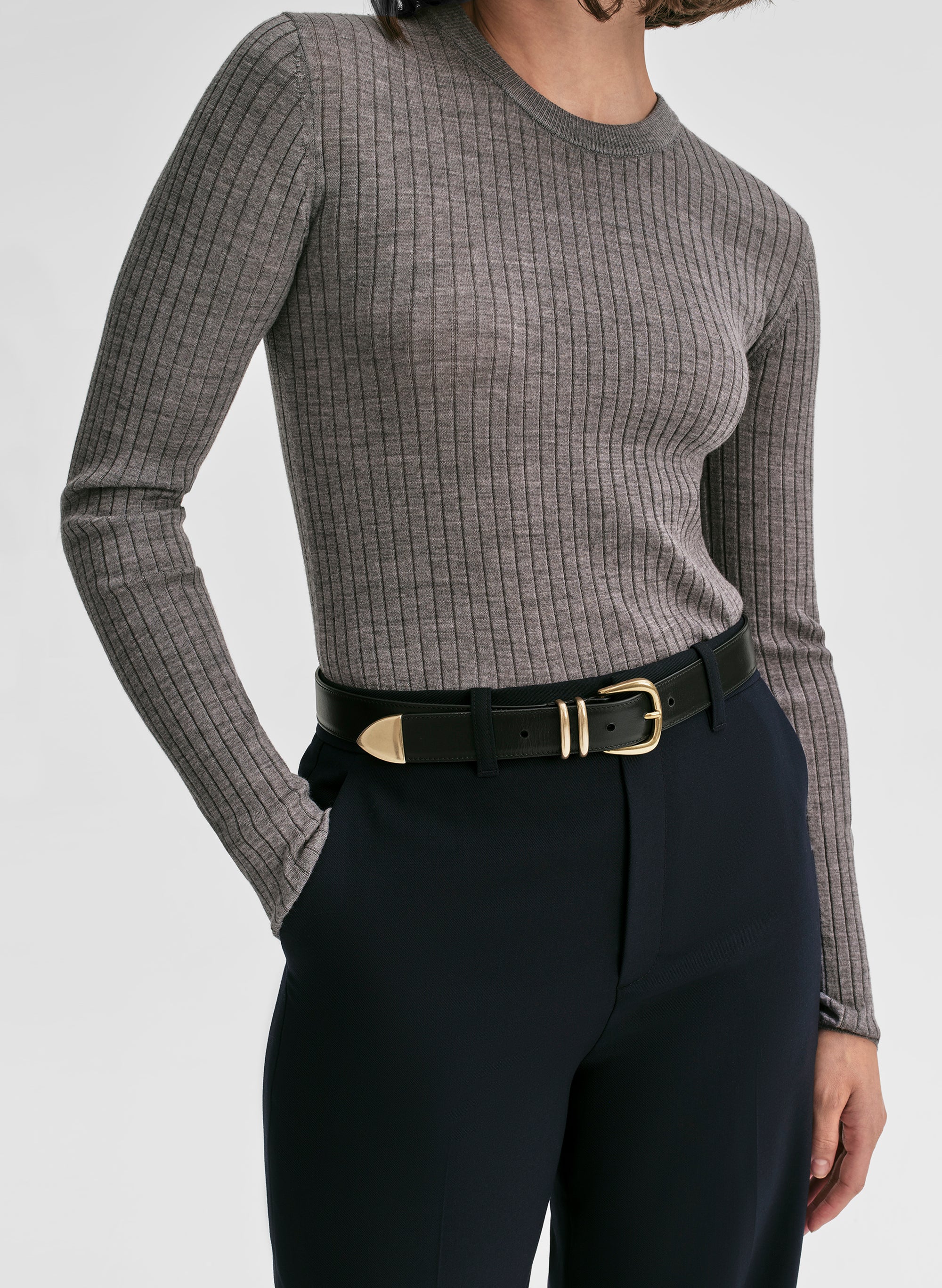 Kyle Ribbed Merino Top - Image 2