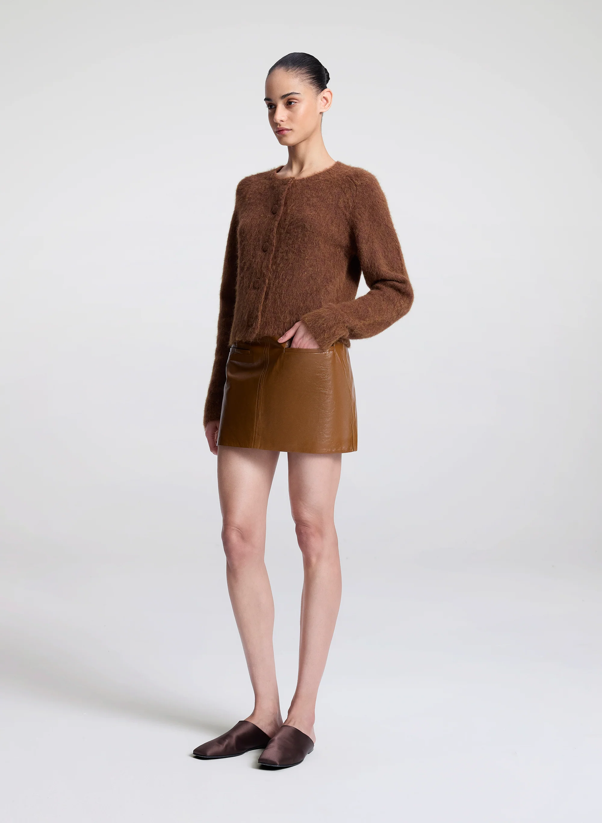 Lainie Brushed Alpaca Cardigan - Image 4