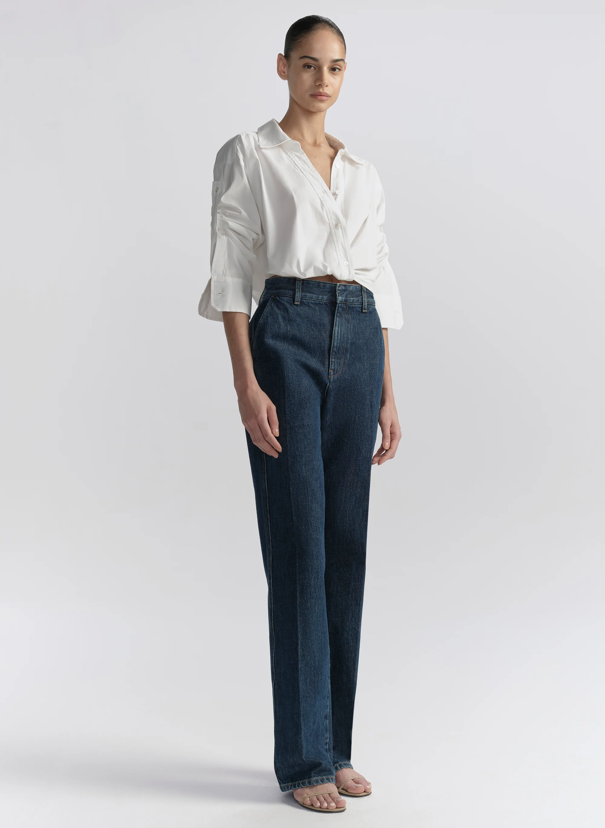 Leo Cropped Cotton Shirt - Image 3