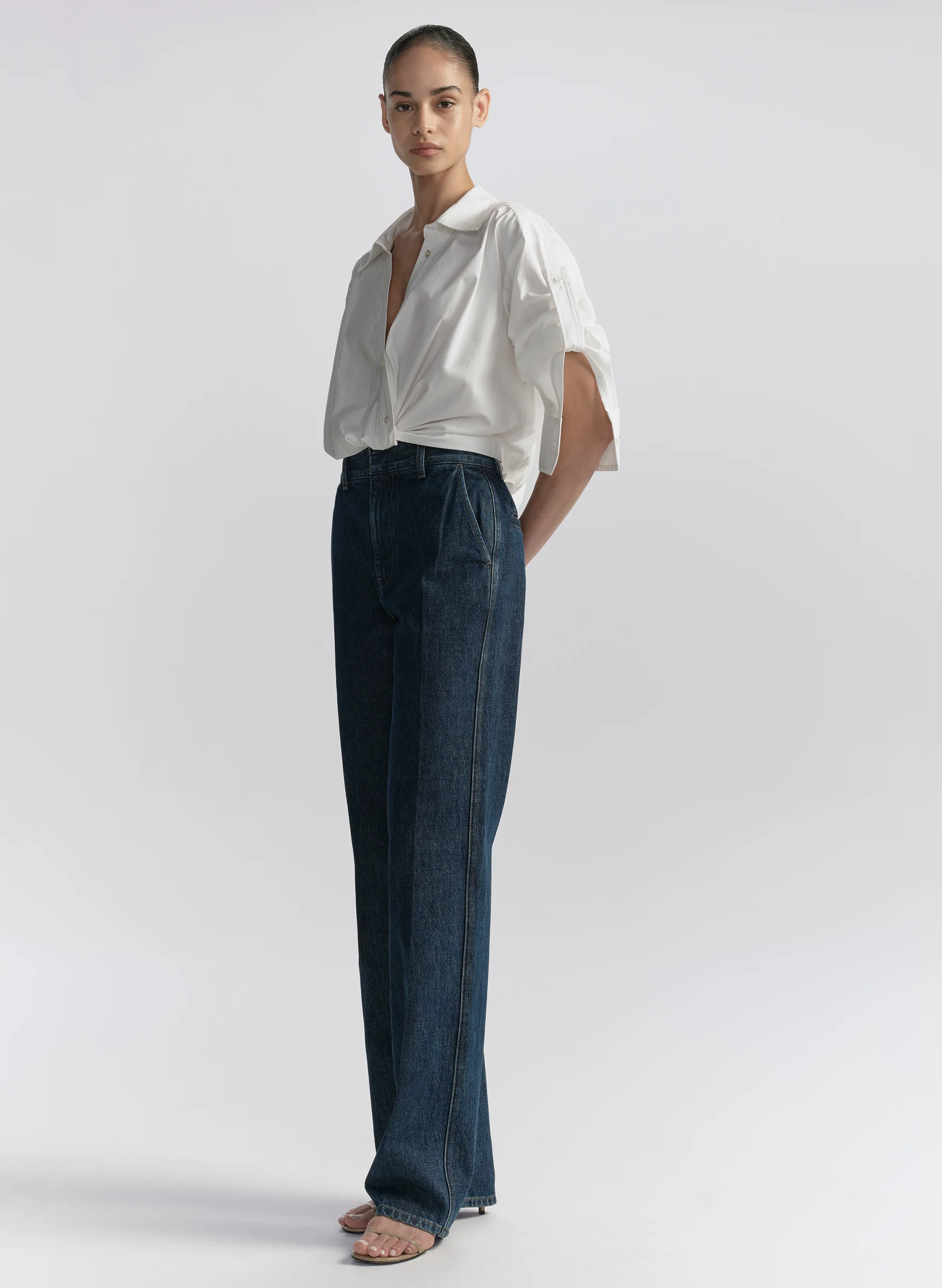 Leo Cropped Cotton Shirt - Image 4