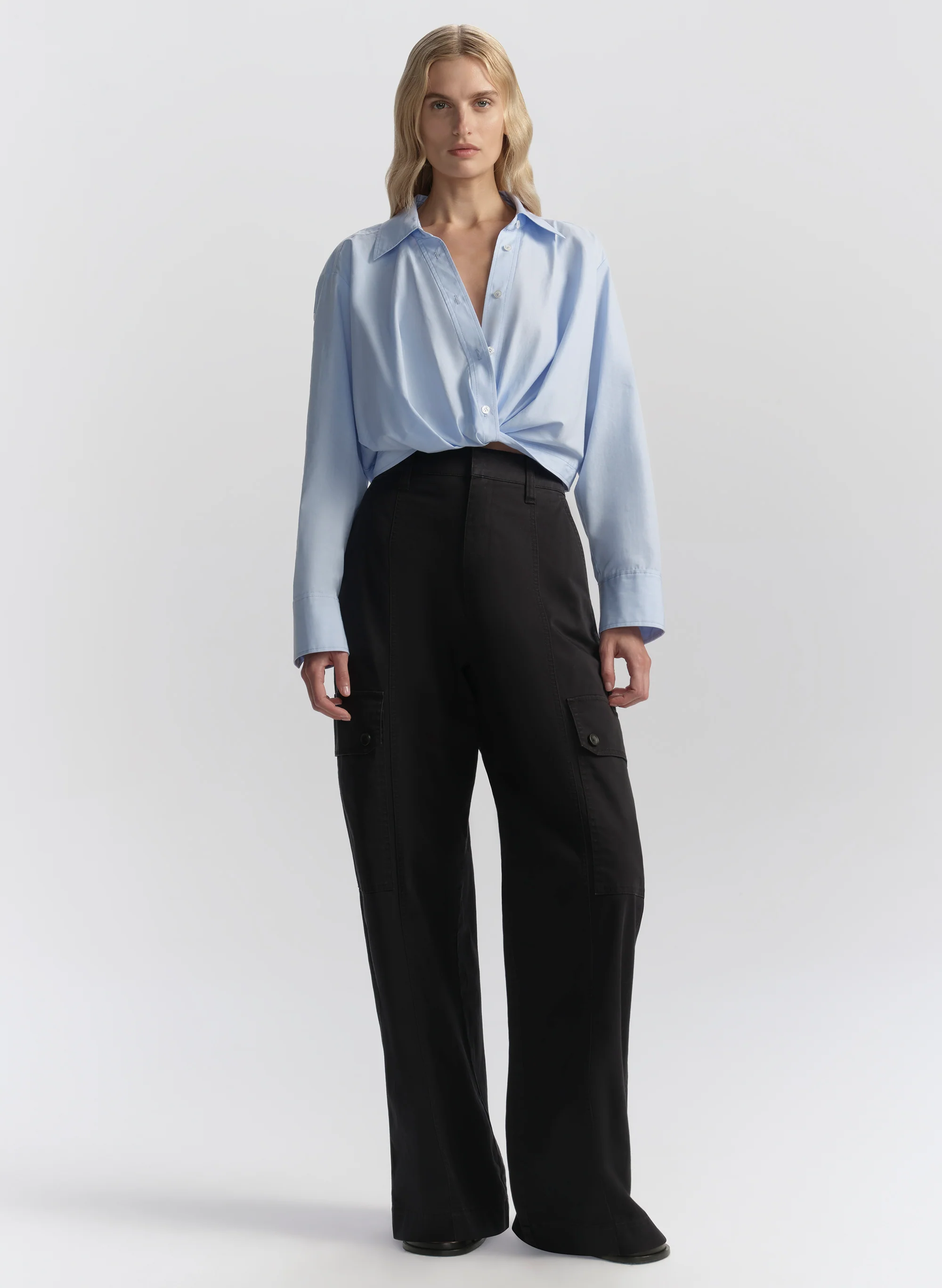 Leo Cropped Cotton Shirt - Image 4