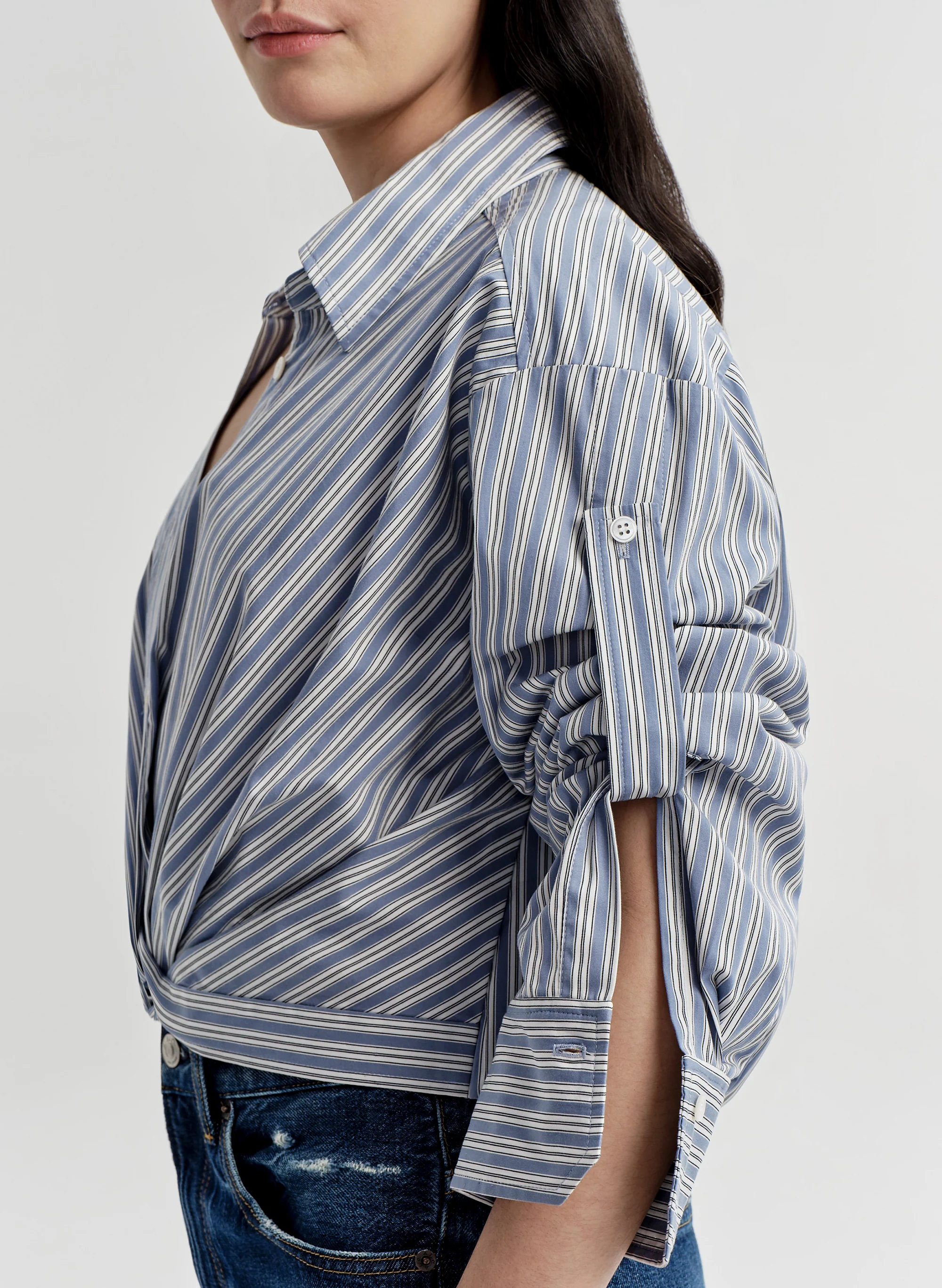 Leo Cropped Cotton Shirt - Image 3