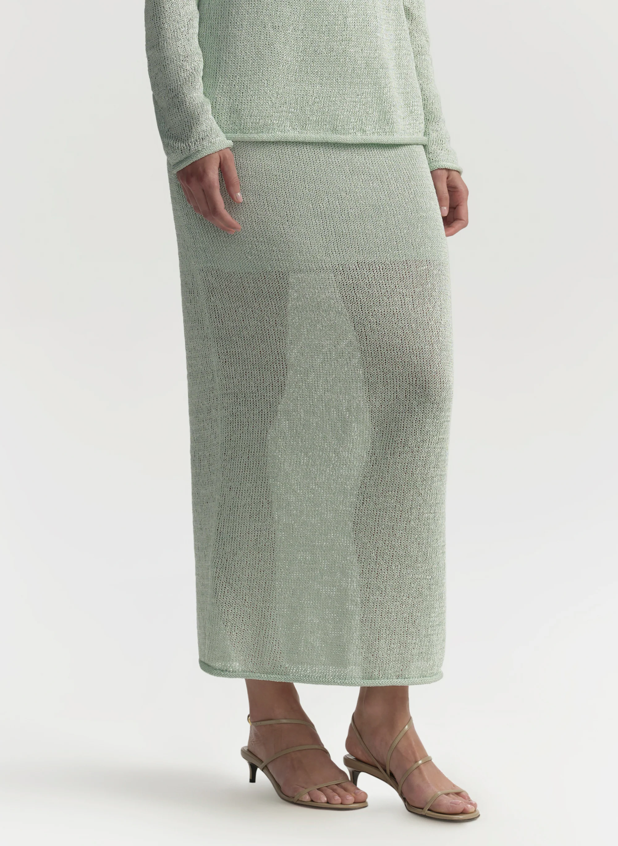Loren Open Knit Midi Skirt - Image 3