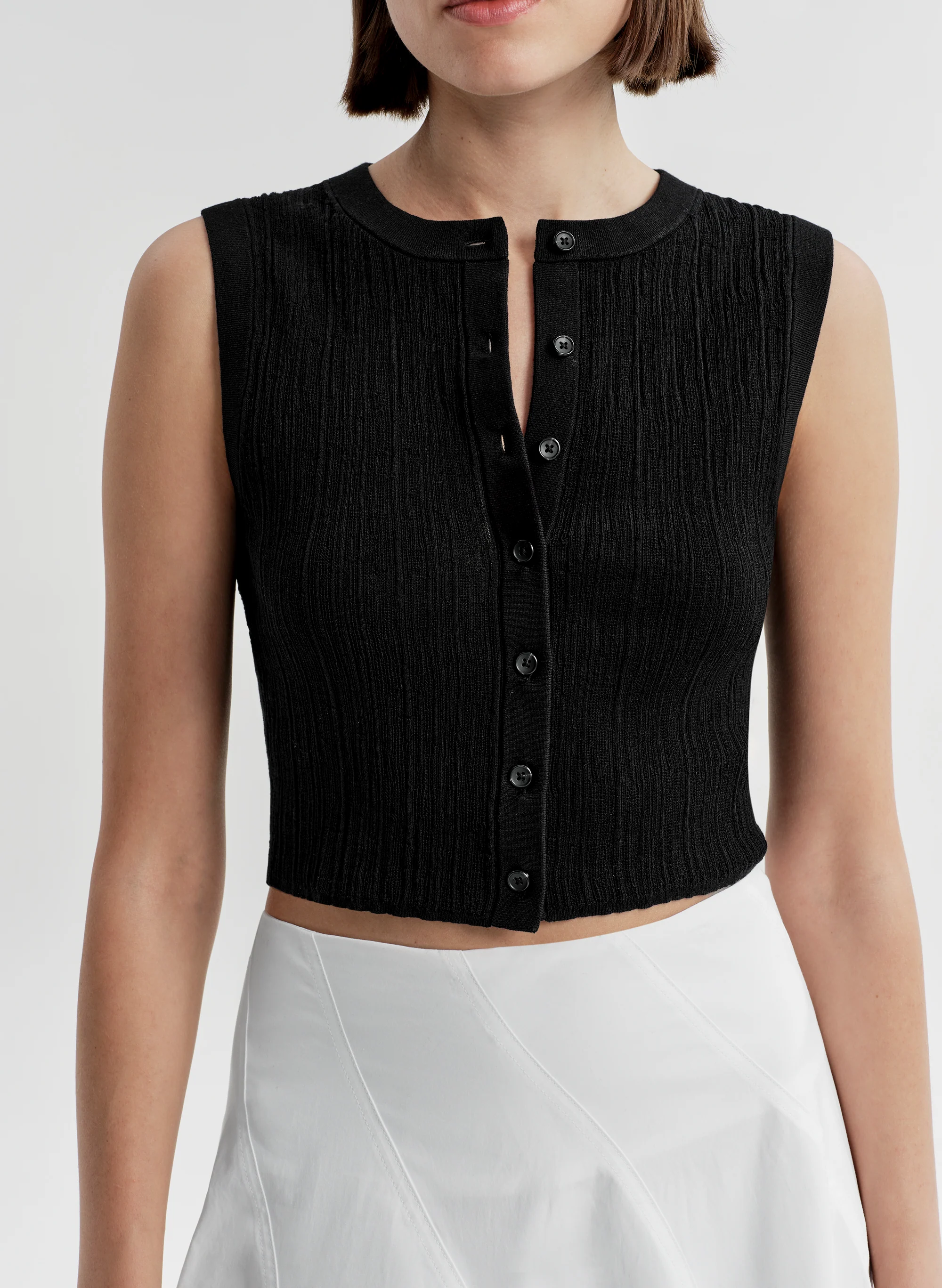 Lottie Fine Cotton Cropped Top - Image 2