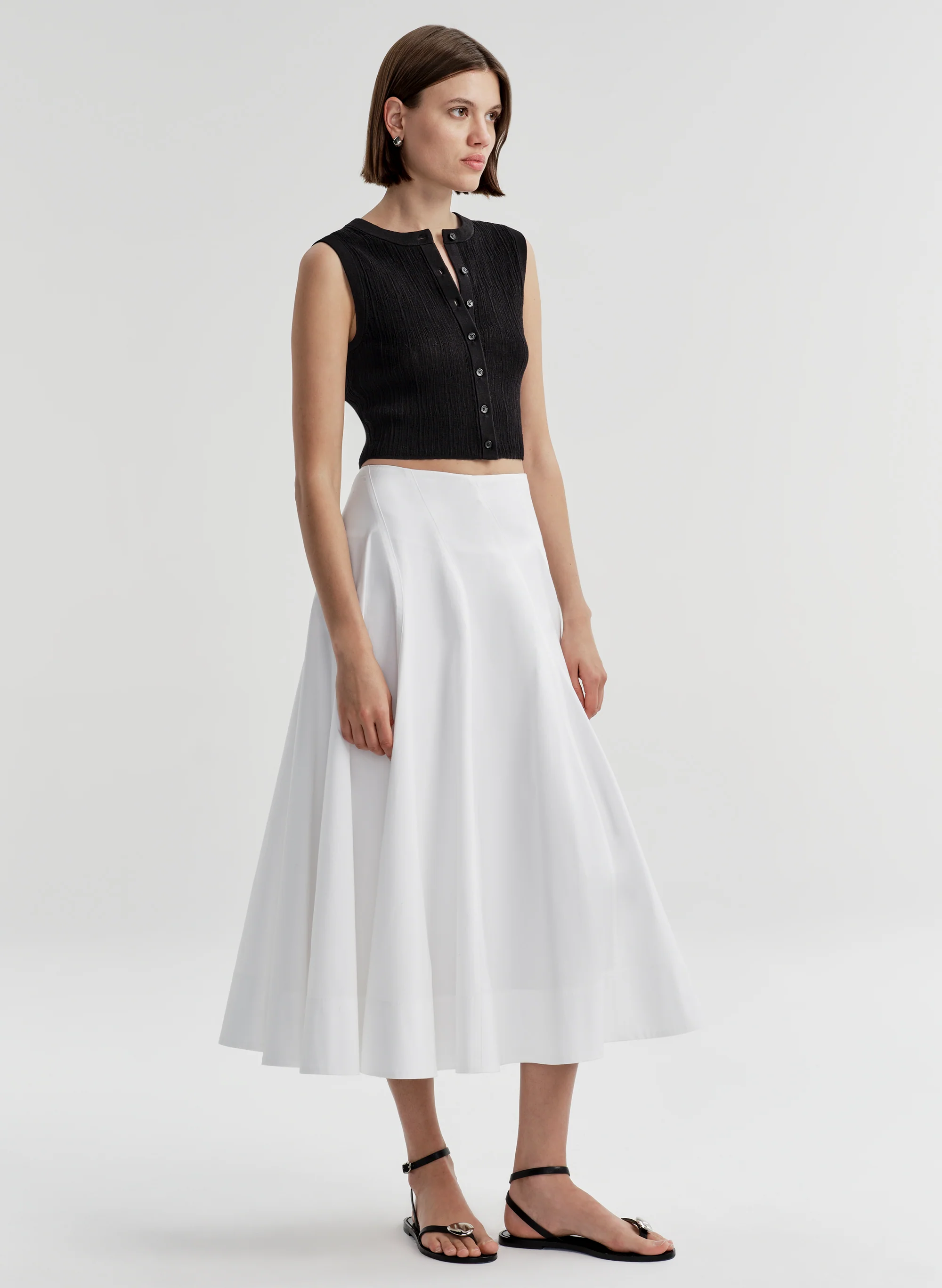 Lottie Fine Cotton Cropped Top - Image 3