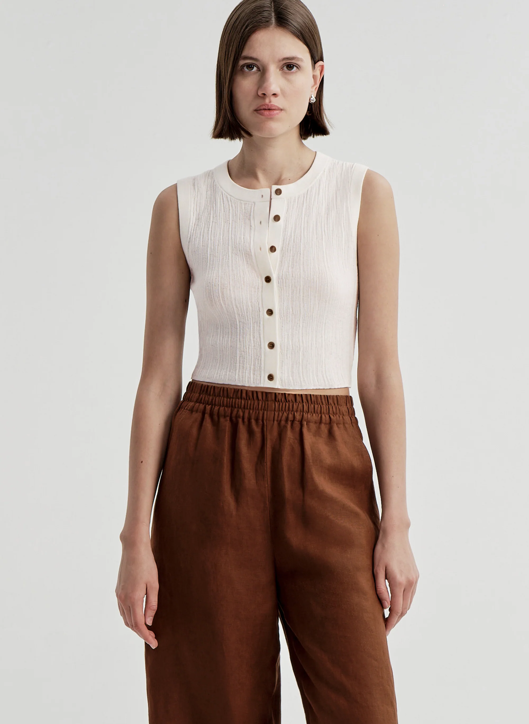 Lottie Fine Cotton Cropped Top