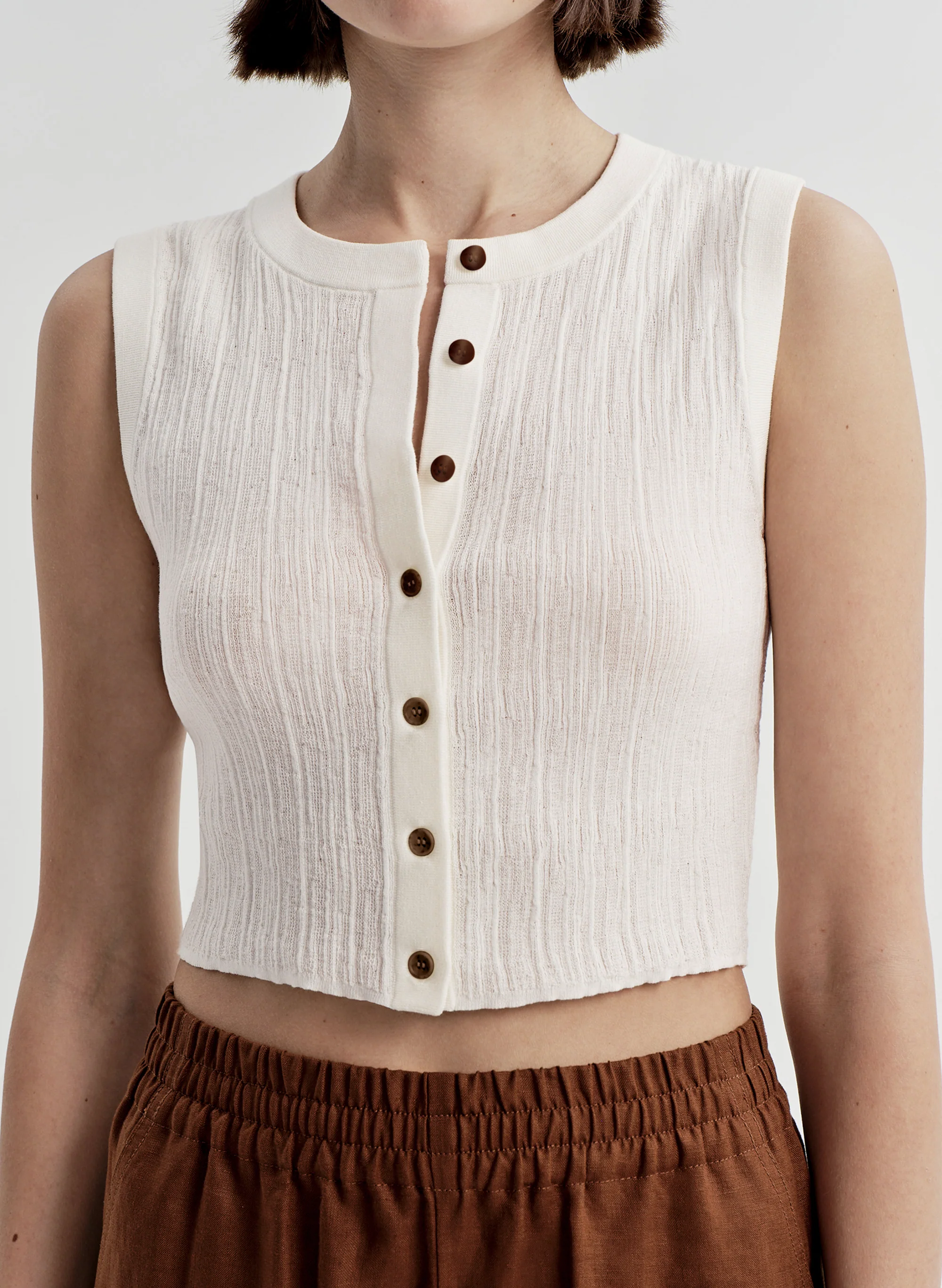 Lottie Fine Cotton Cropped Top - Image 2