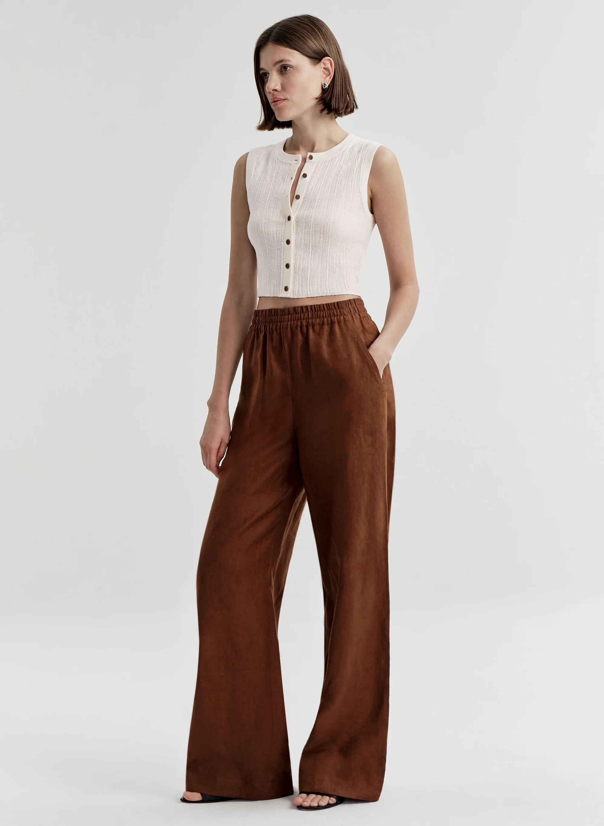 Lottie Fine Cotton Cropped Top - Image 3