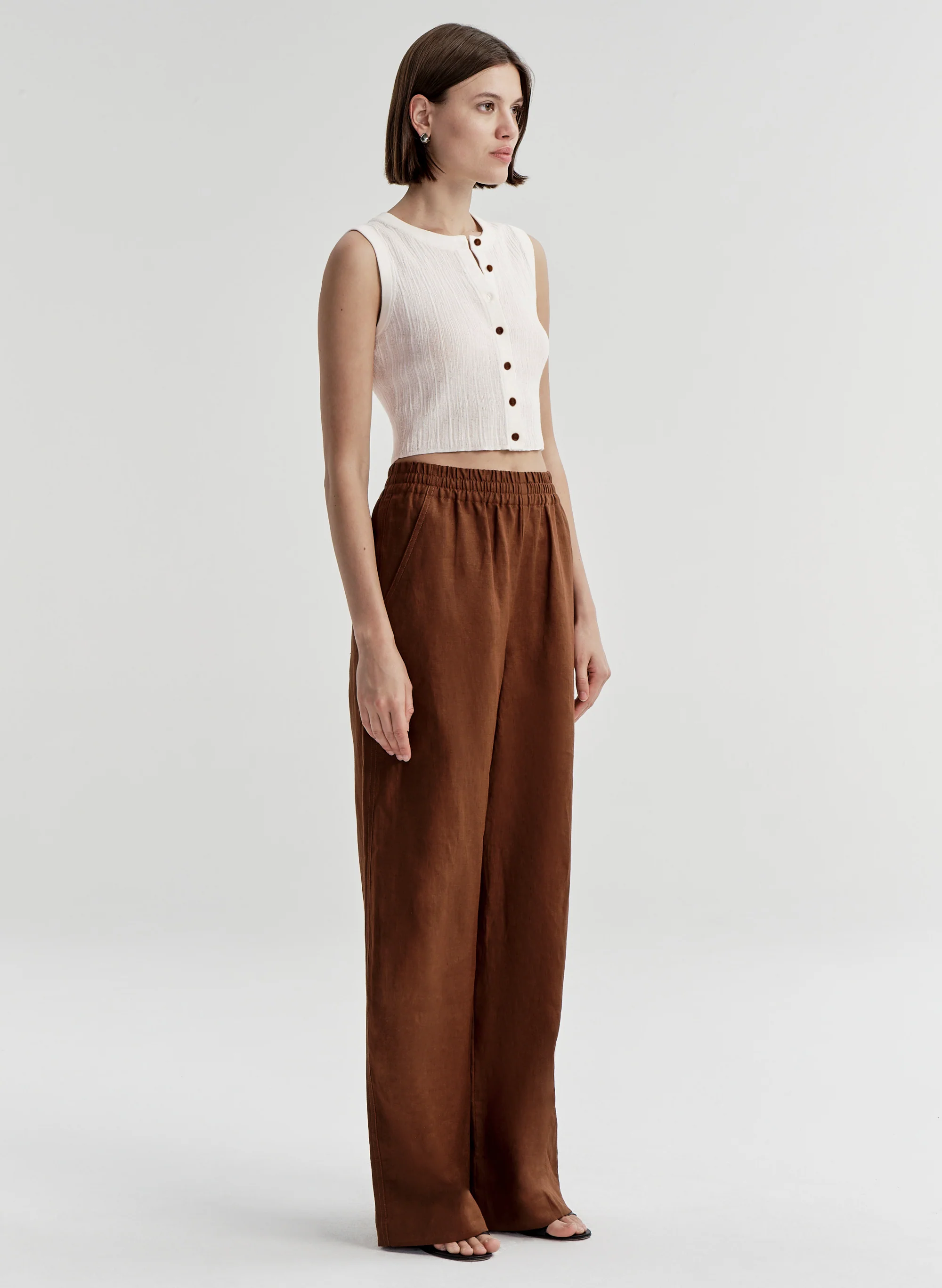Lottie Fine Cotton Cropped Top - Image 4