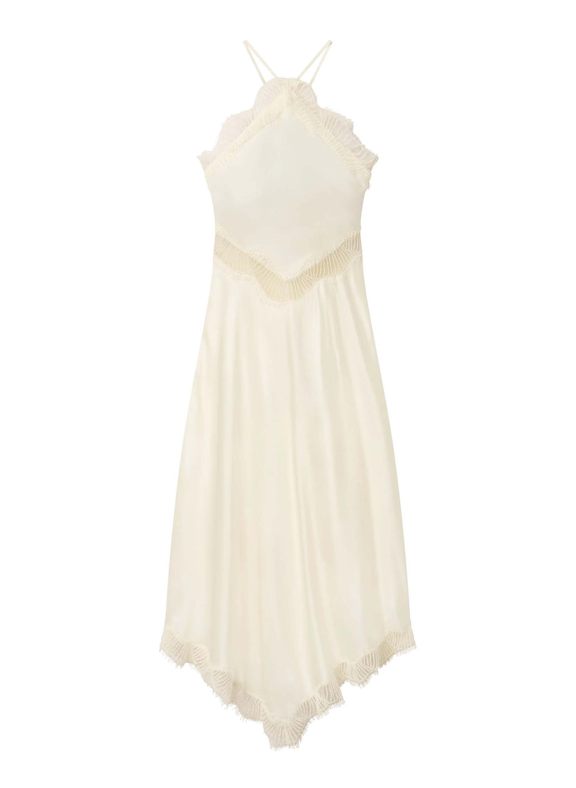 Lucia Satin and Lace Midi Dress - Image 6