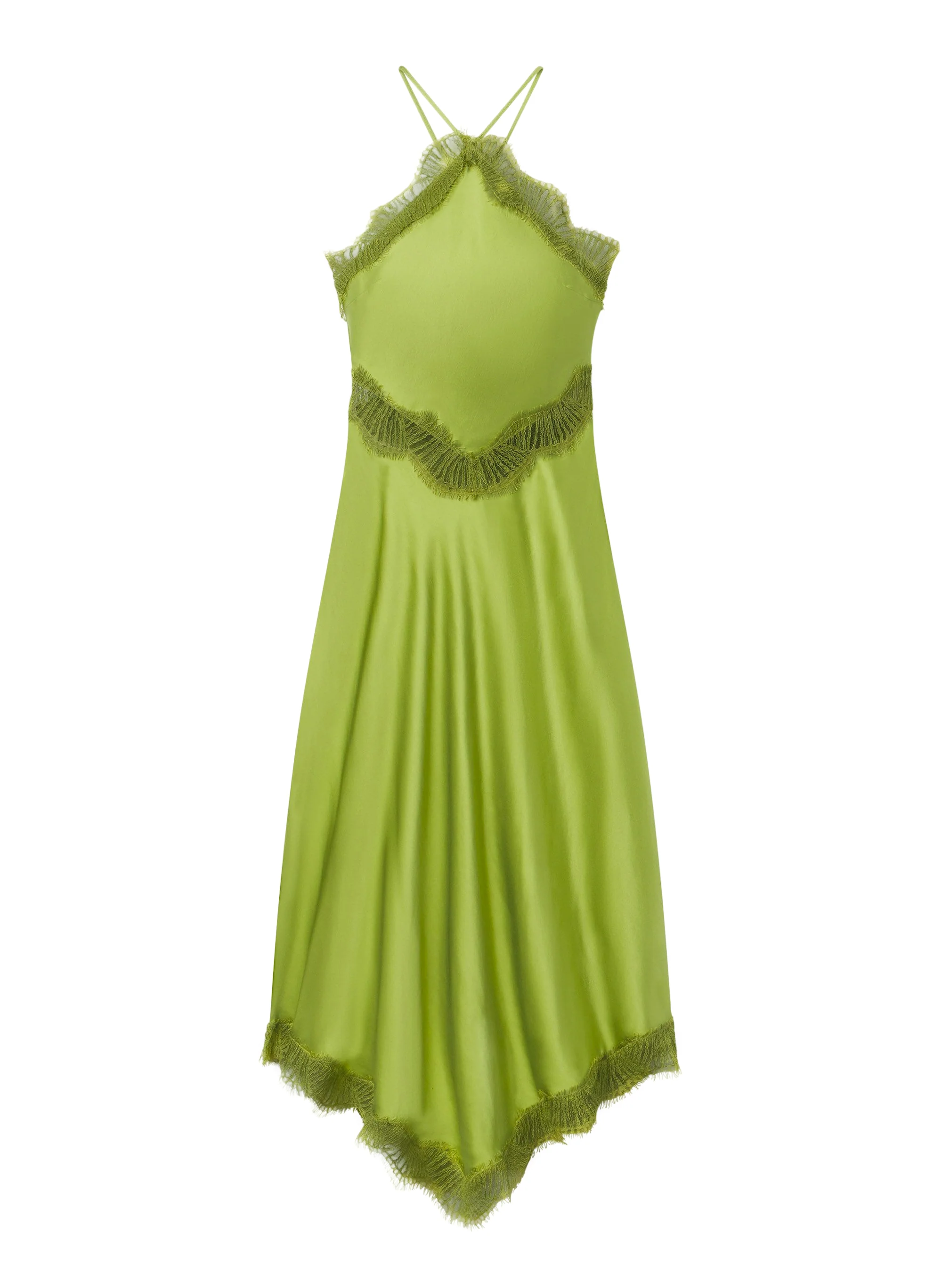 Lucia Satin and Lace Midi Dress - Image 6