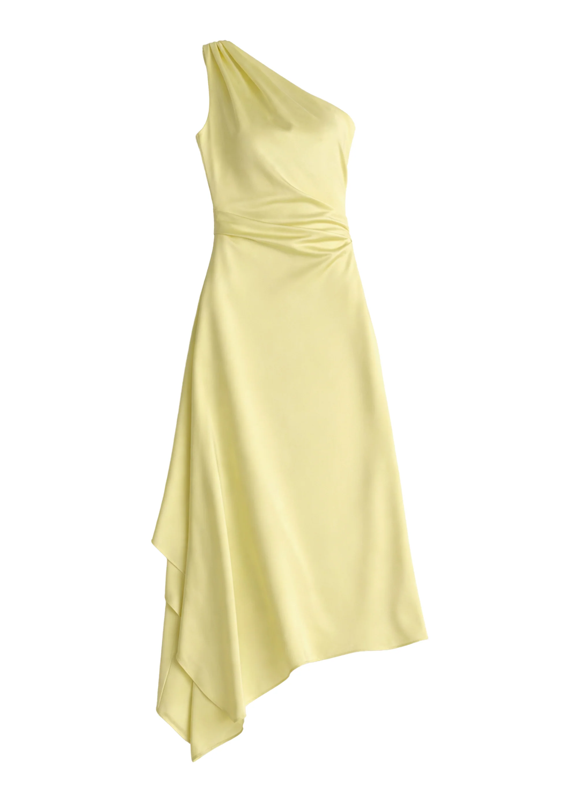 Lyn Satin One Shoulder Midi Dress - Image 6