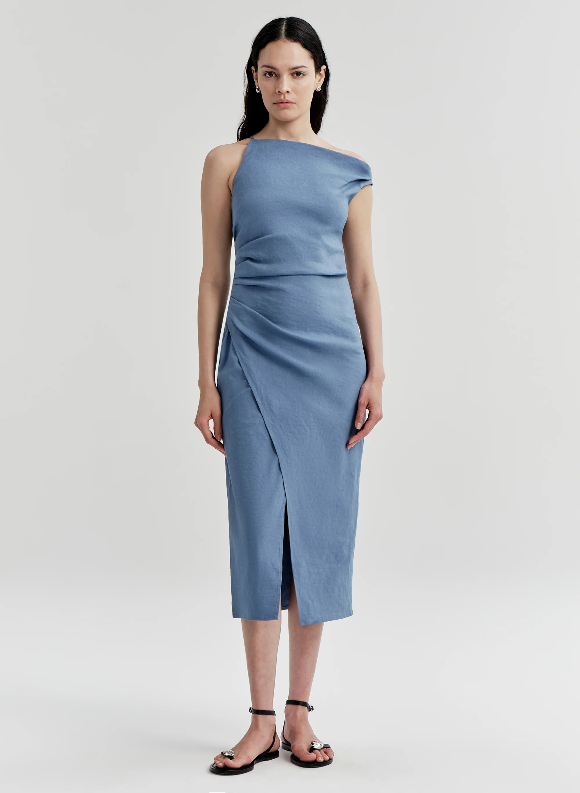 Lyra Linen Midi Dress