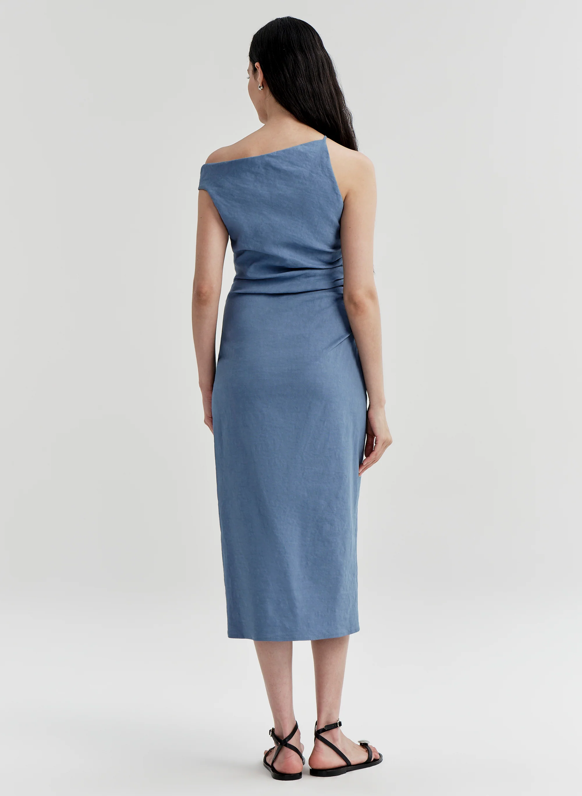 Lyra Linen Midi Dress - Image 5