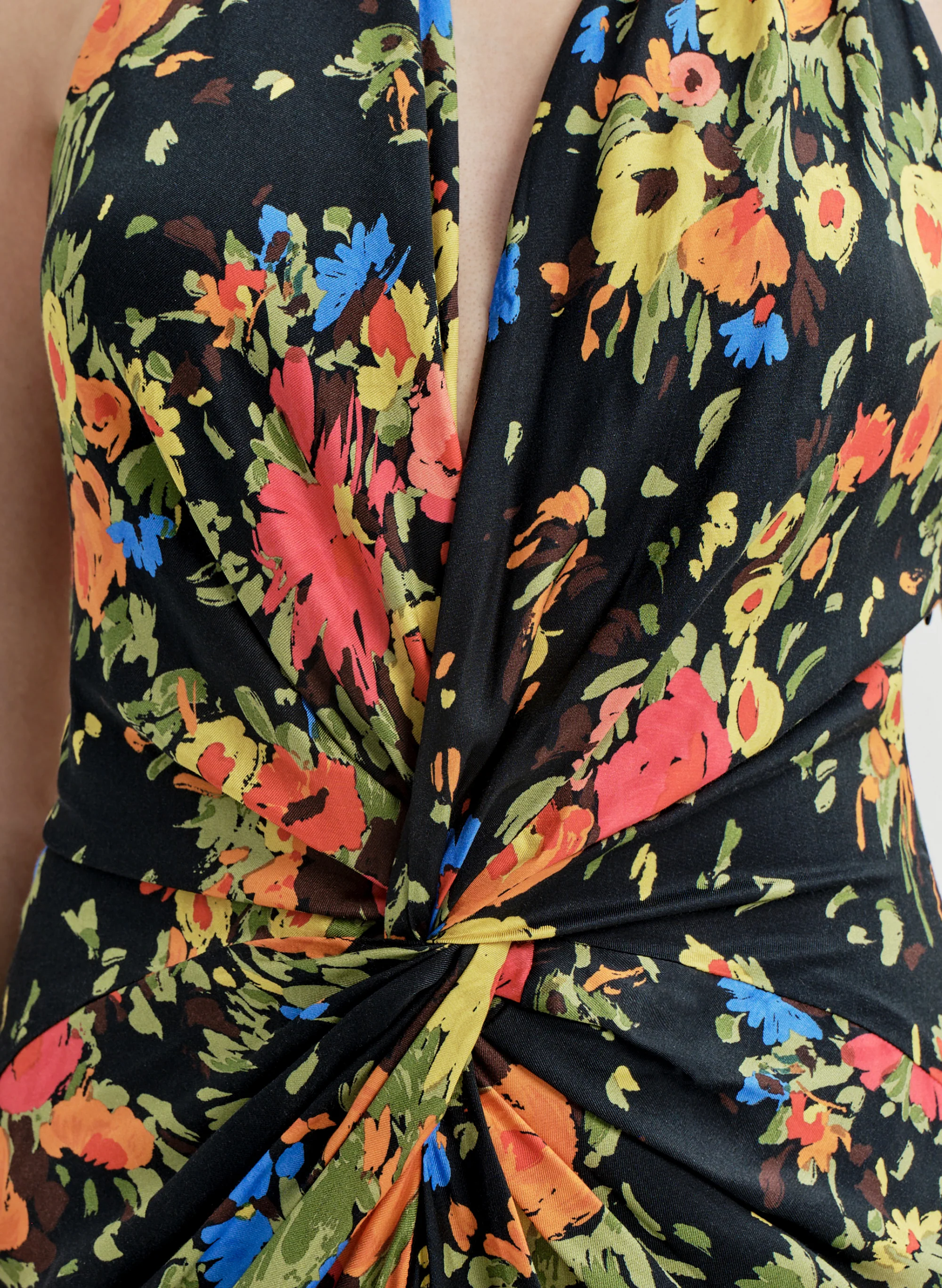 Mabel Floral Satin Gown - Image 3