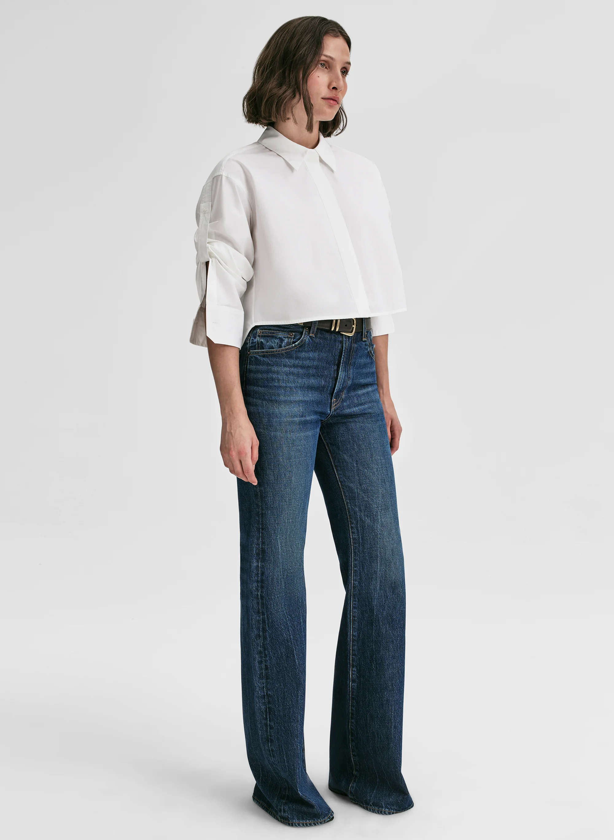 Maude Cropped Cotton Shirt - Image 4
