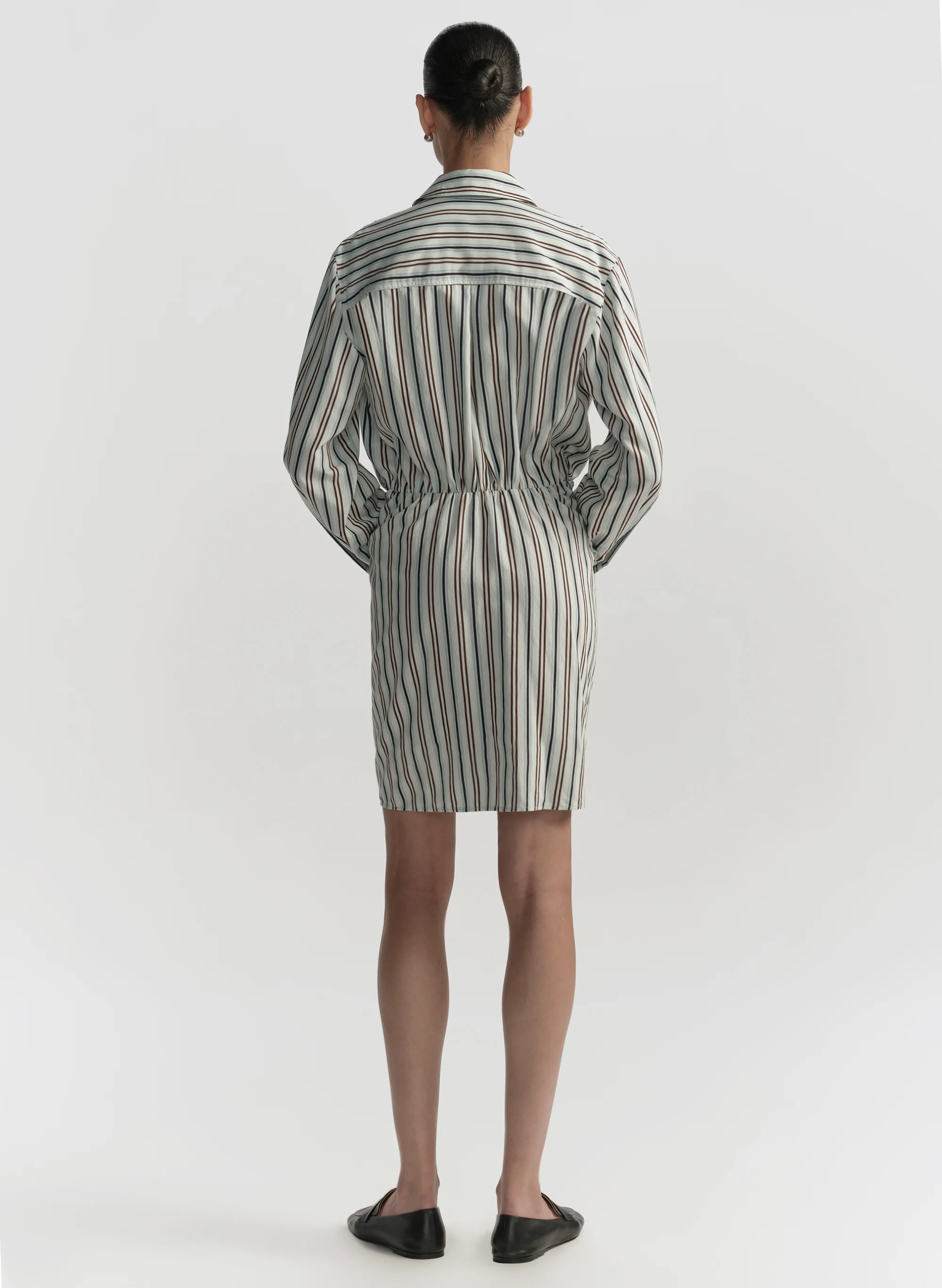 Mia Striped Mini Shirtdress - Image 5