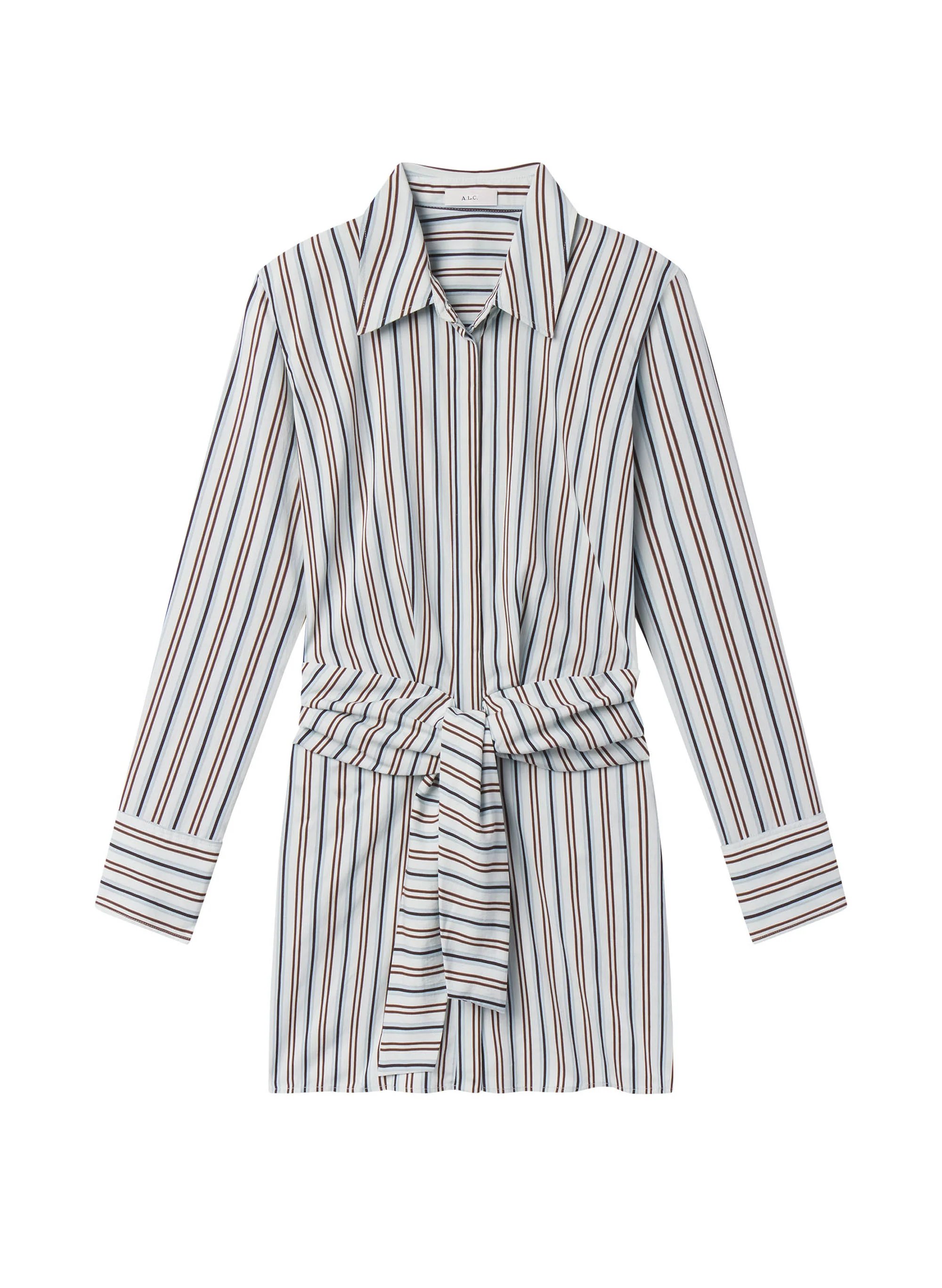 Mia Striped Mini Shirtdress - Image 6