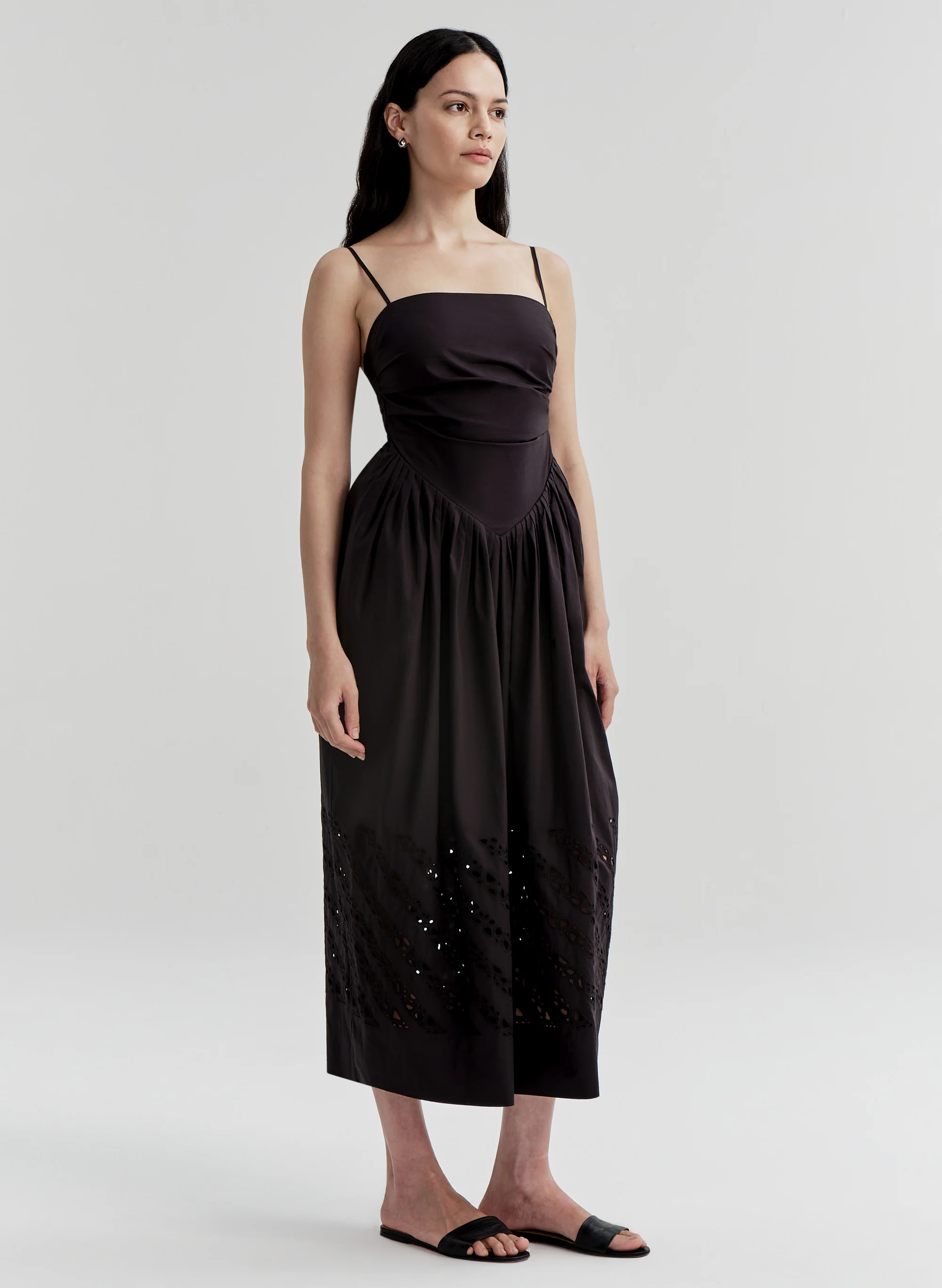 Mika Embroidered Cotton Midi Dress - Image 4