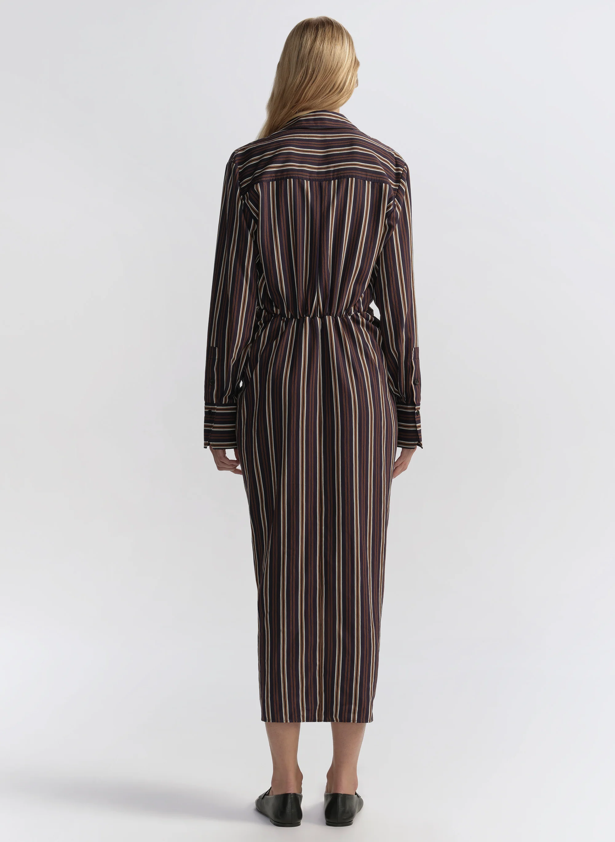 Mila Striped Midi Shirtdress - Image 5