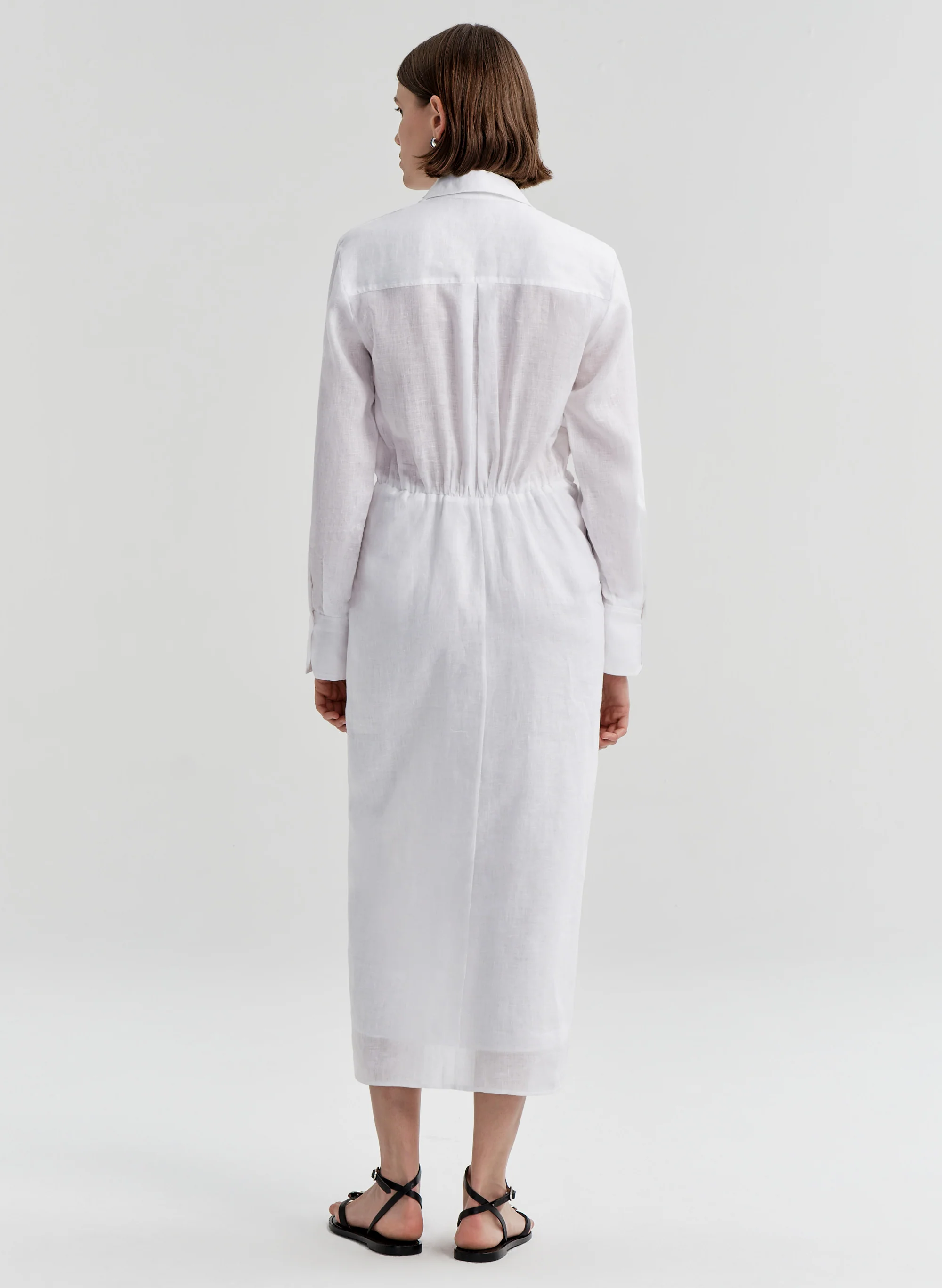 Mila Linen Midi Shirtdress - Image 5