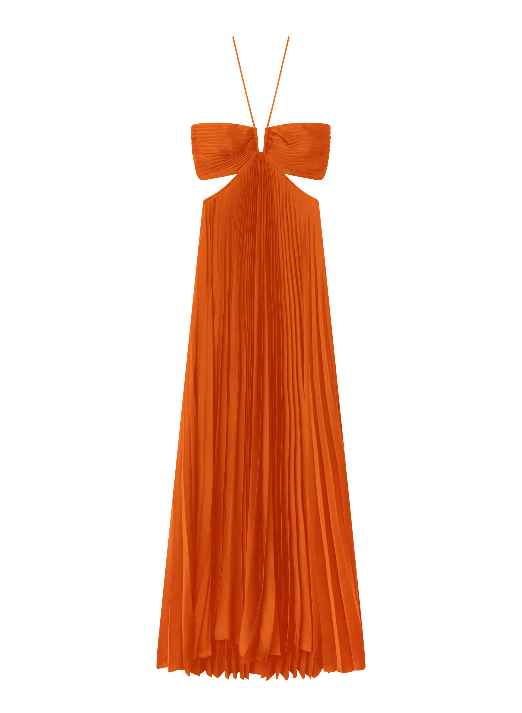 Moira Satin Pleated Maxi Dress - Image 6