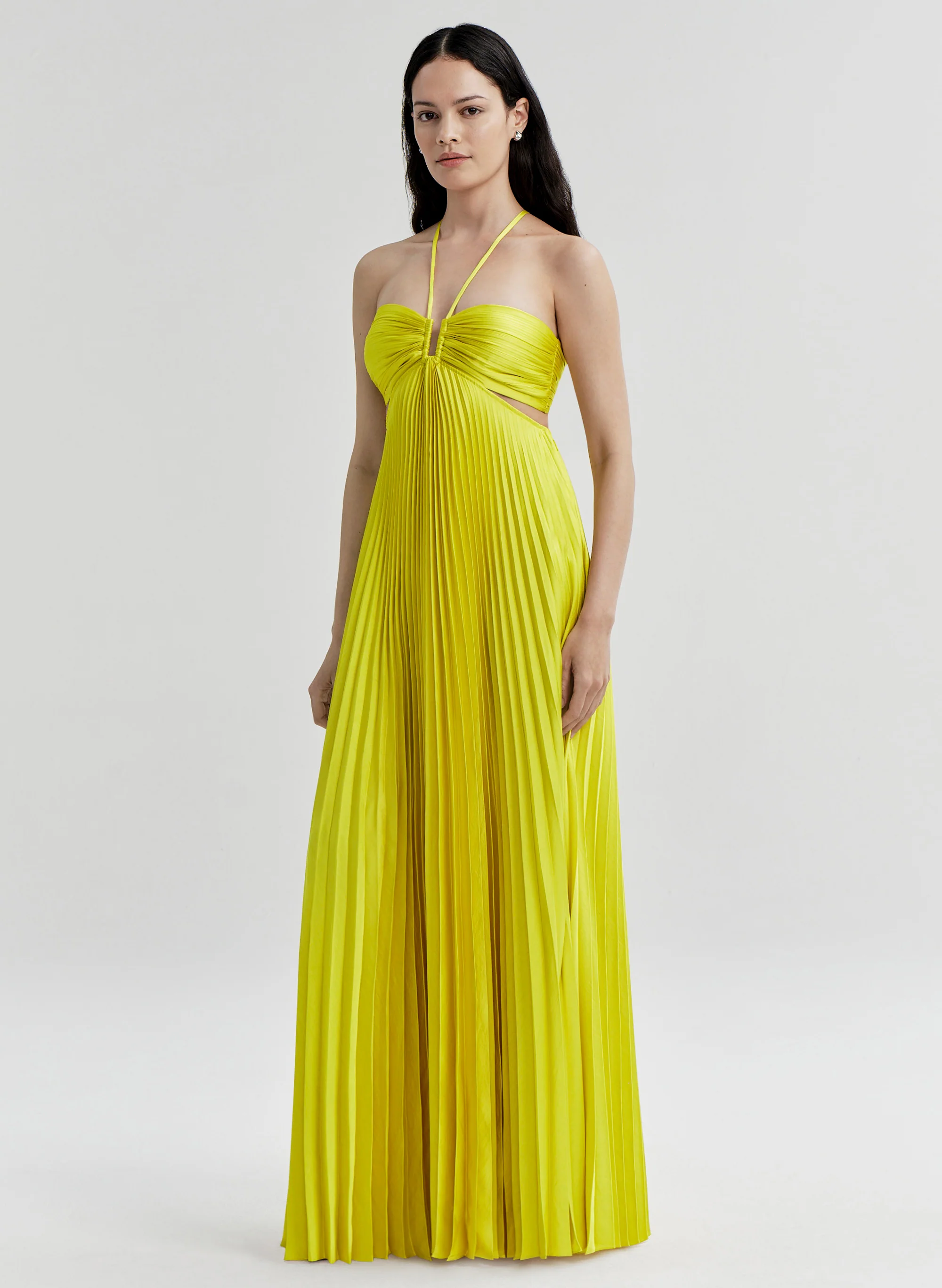 Moira Satin Pleated Maxi Dress - Image 4
