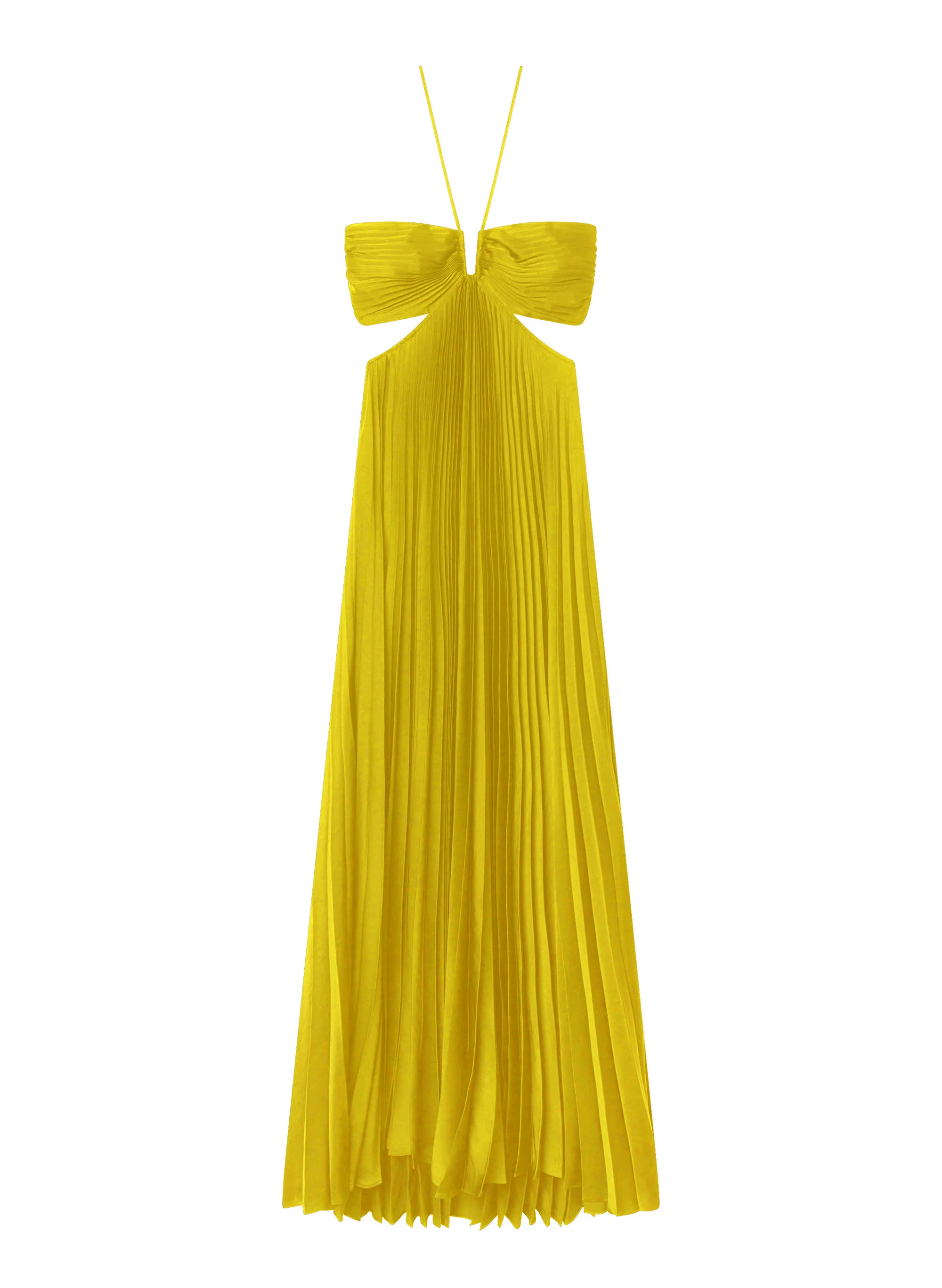 Moira Satin Pleated Maxi Dress - Image 6