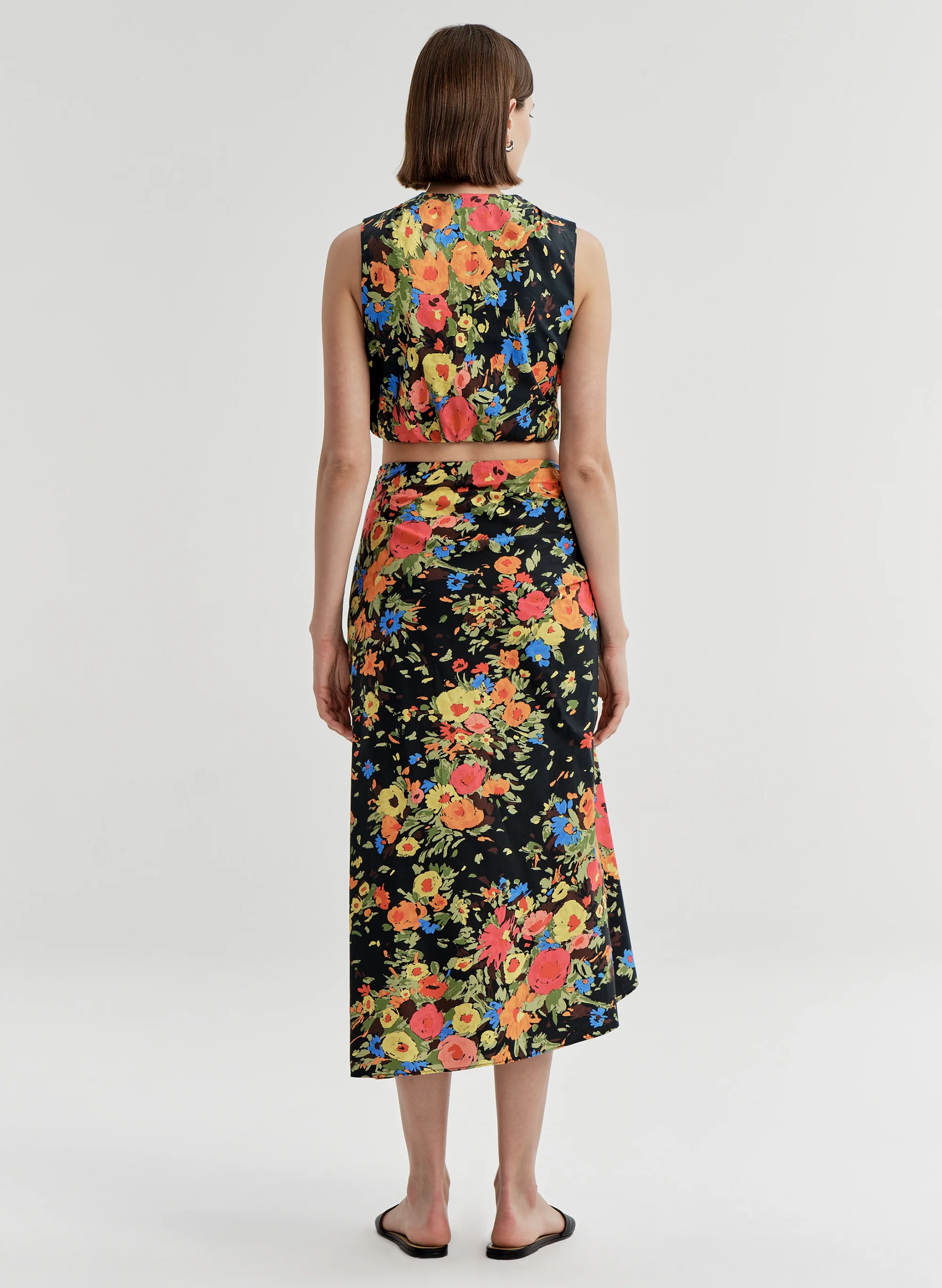 Naomi Cotton Floral Midi Skirt - Image 5