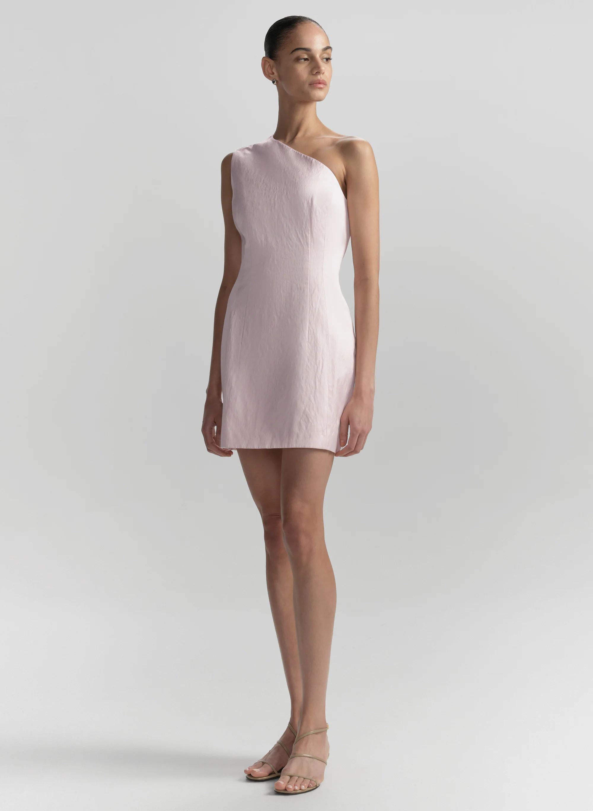 Naya One Shoulder Satin Mini Dress - Image 4