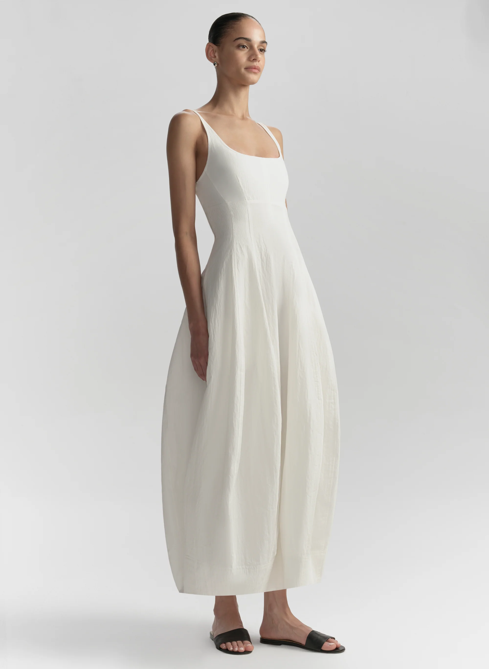 Nina Cotton Nylon Midi Dress - Image 3