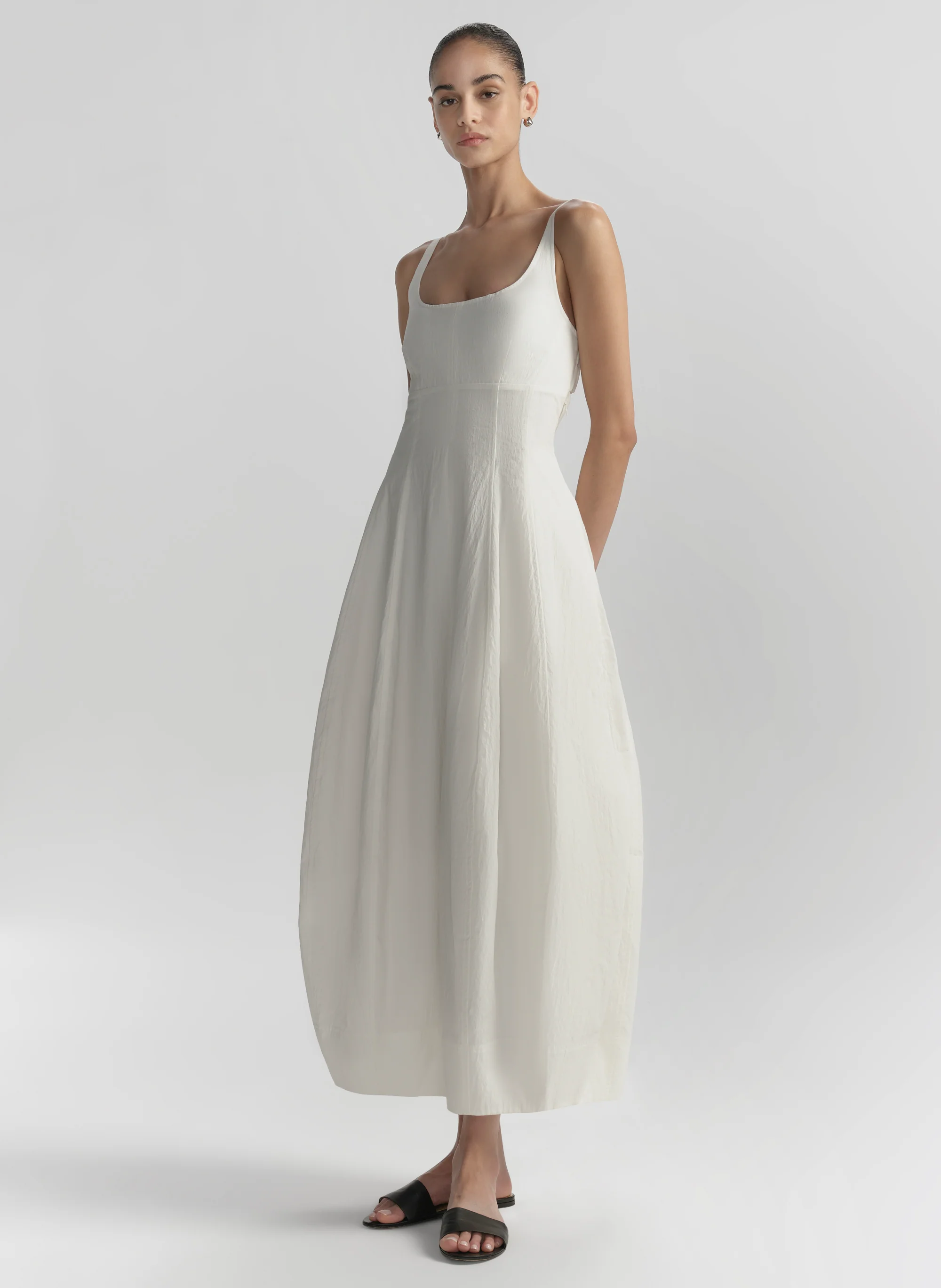 Nina Cotton Nylon Midi Dress - Image 4