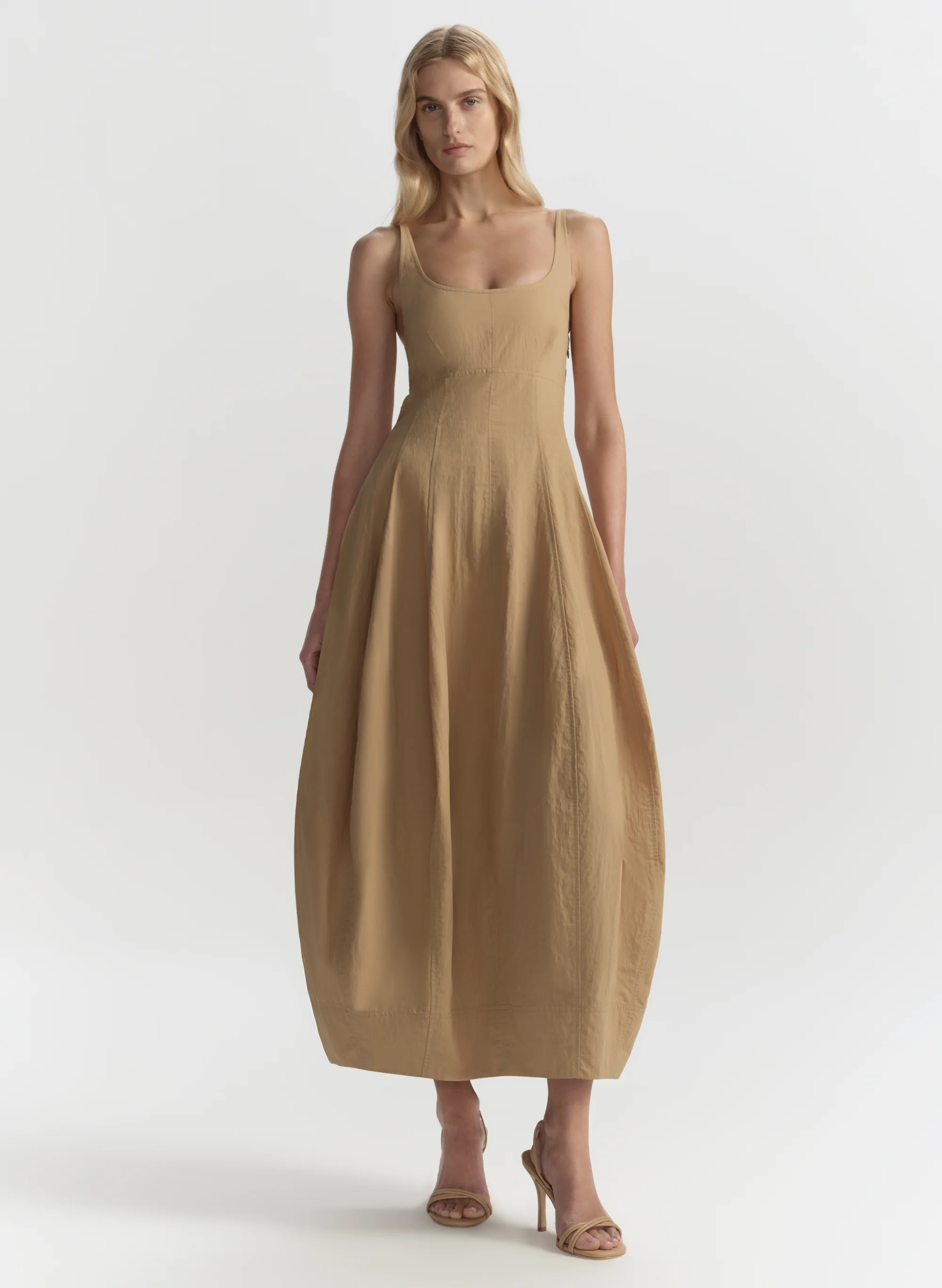 Nina Cotton Nylon Midi Dress