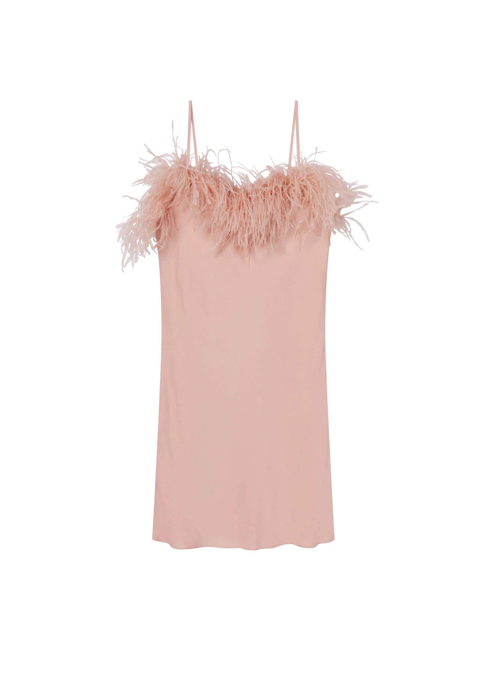 Opal Feather Trimmed Mini Dress - Image 6
