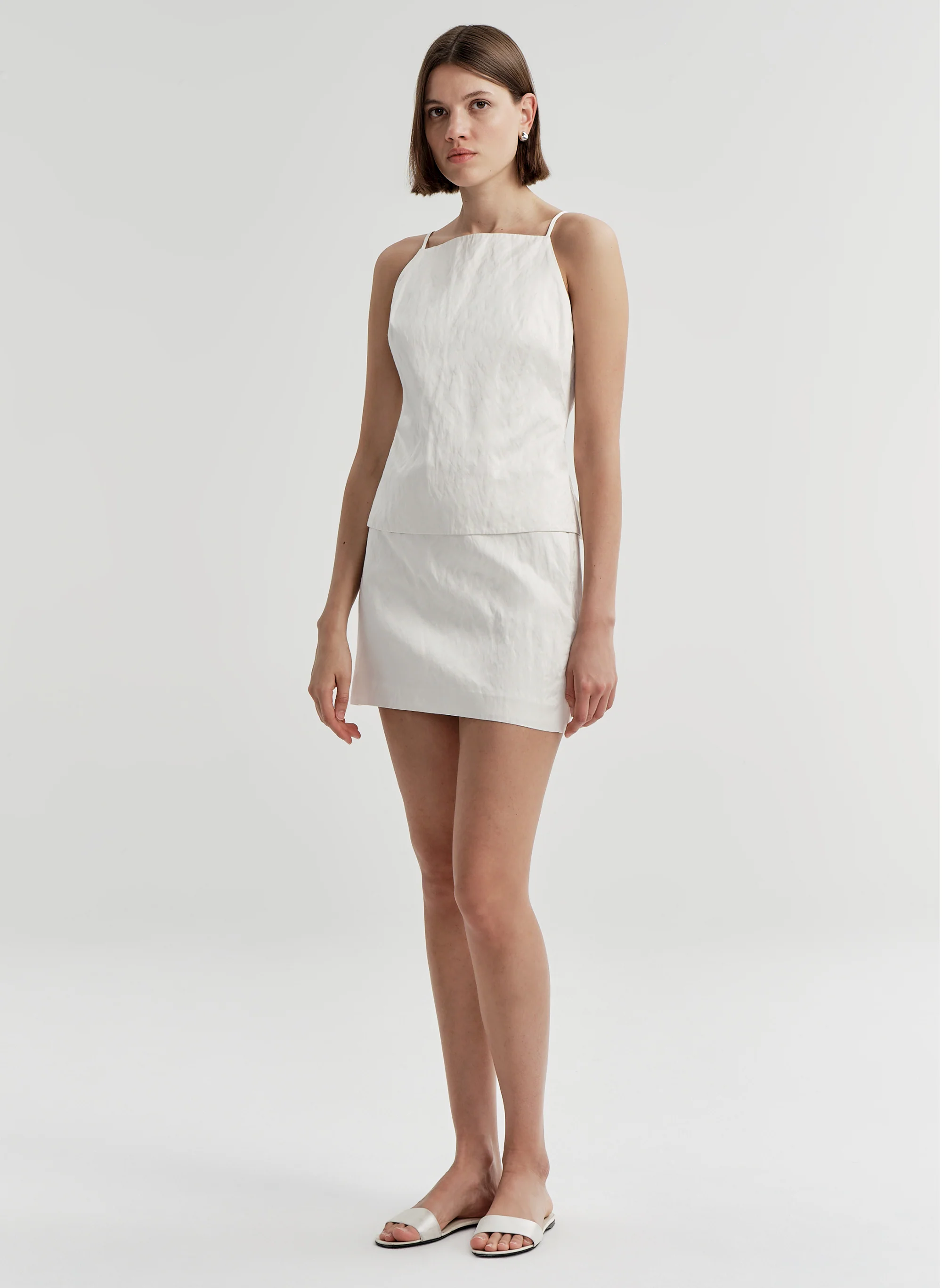 Petra Satin Mini Skirt - Image 4