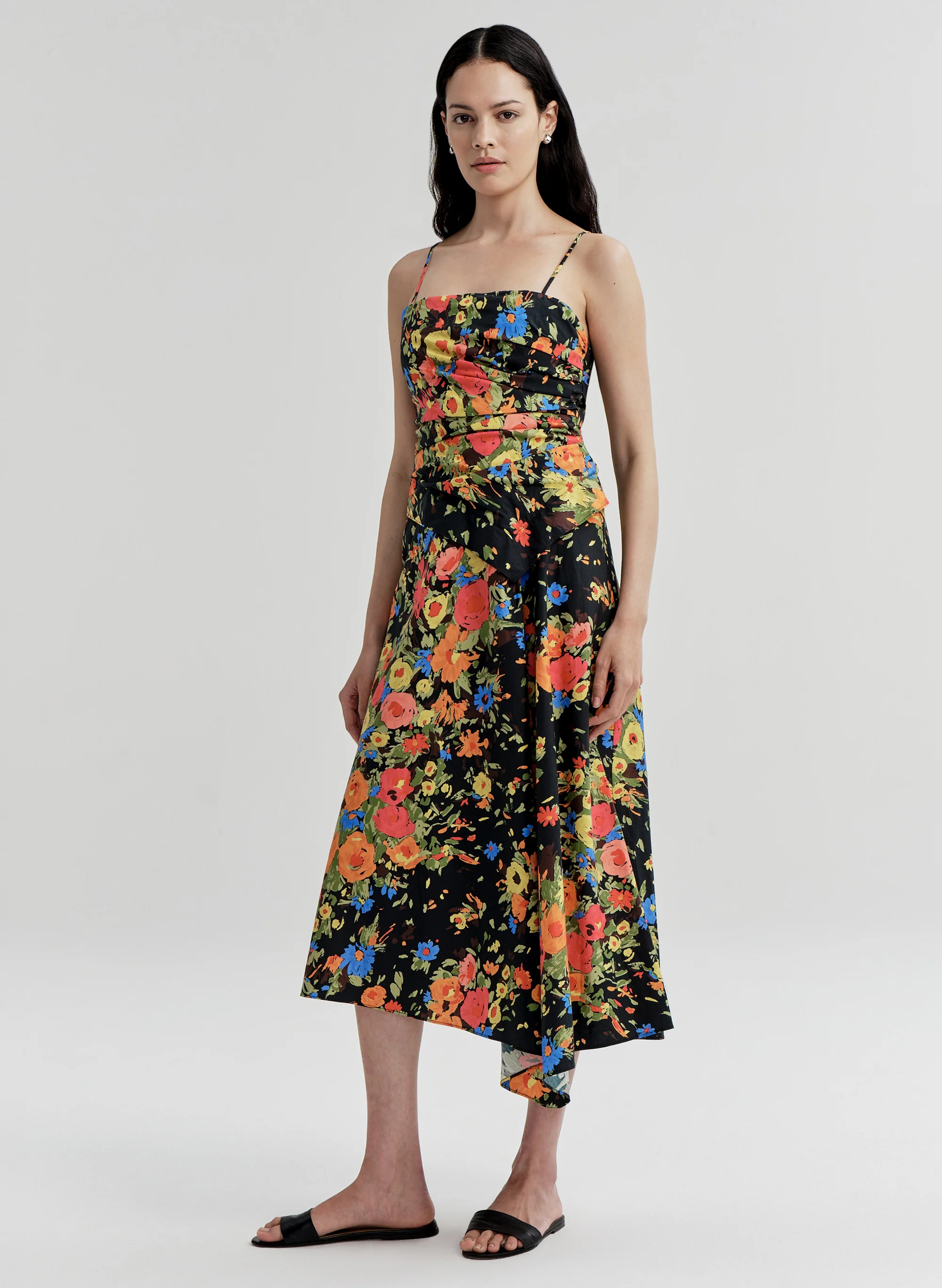 Peyton Floral Cotton Midi Dress - Image 4