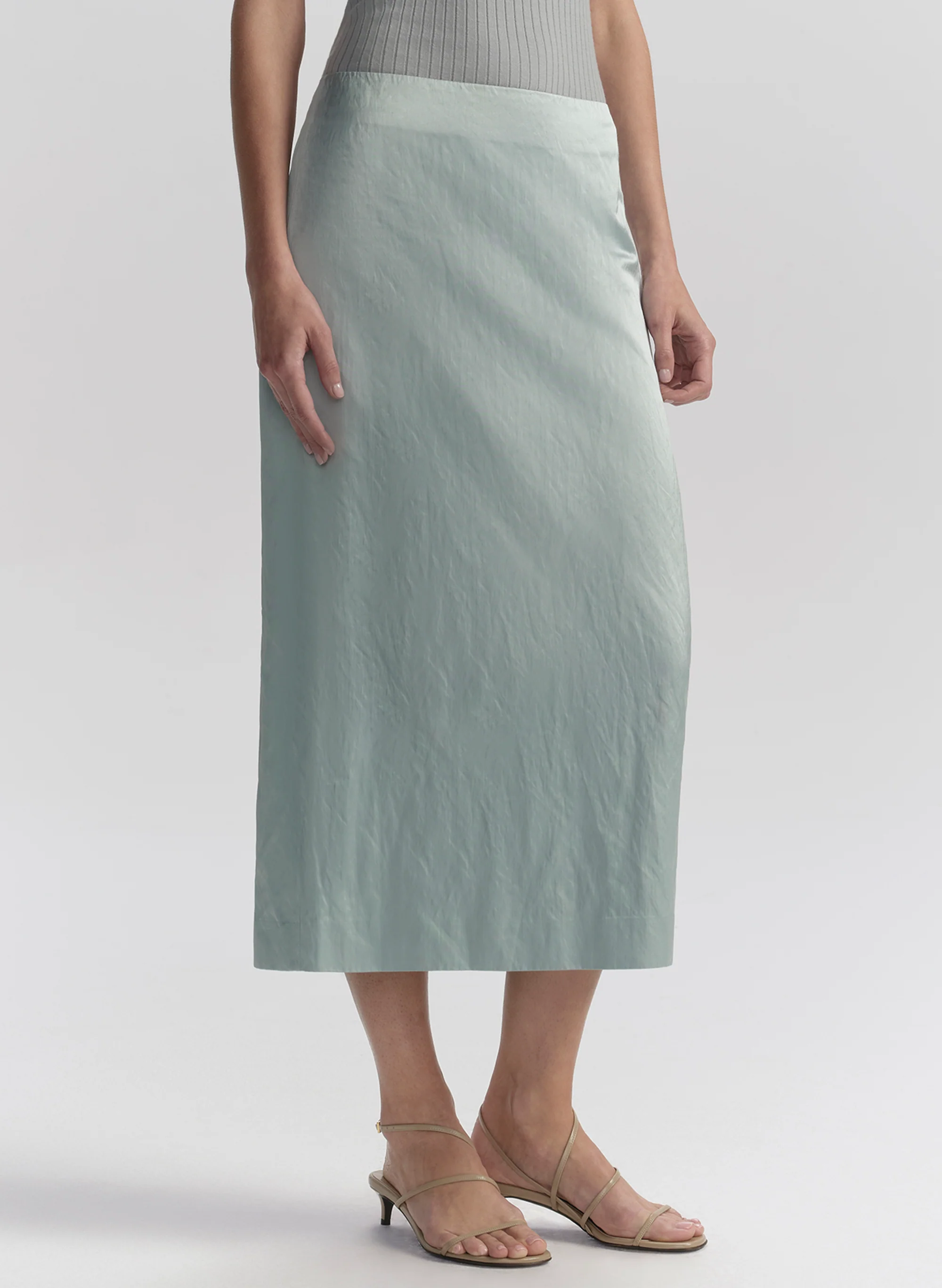 Phoebe Satin Midi Skirt - Image 3