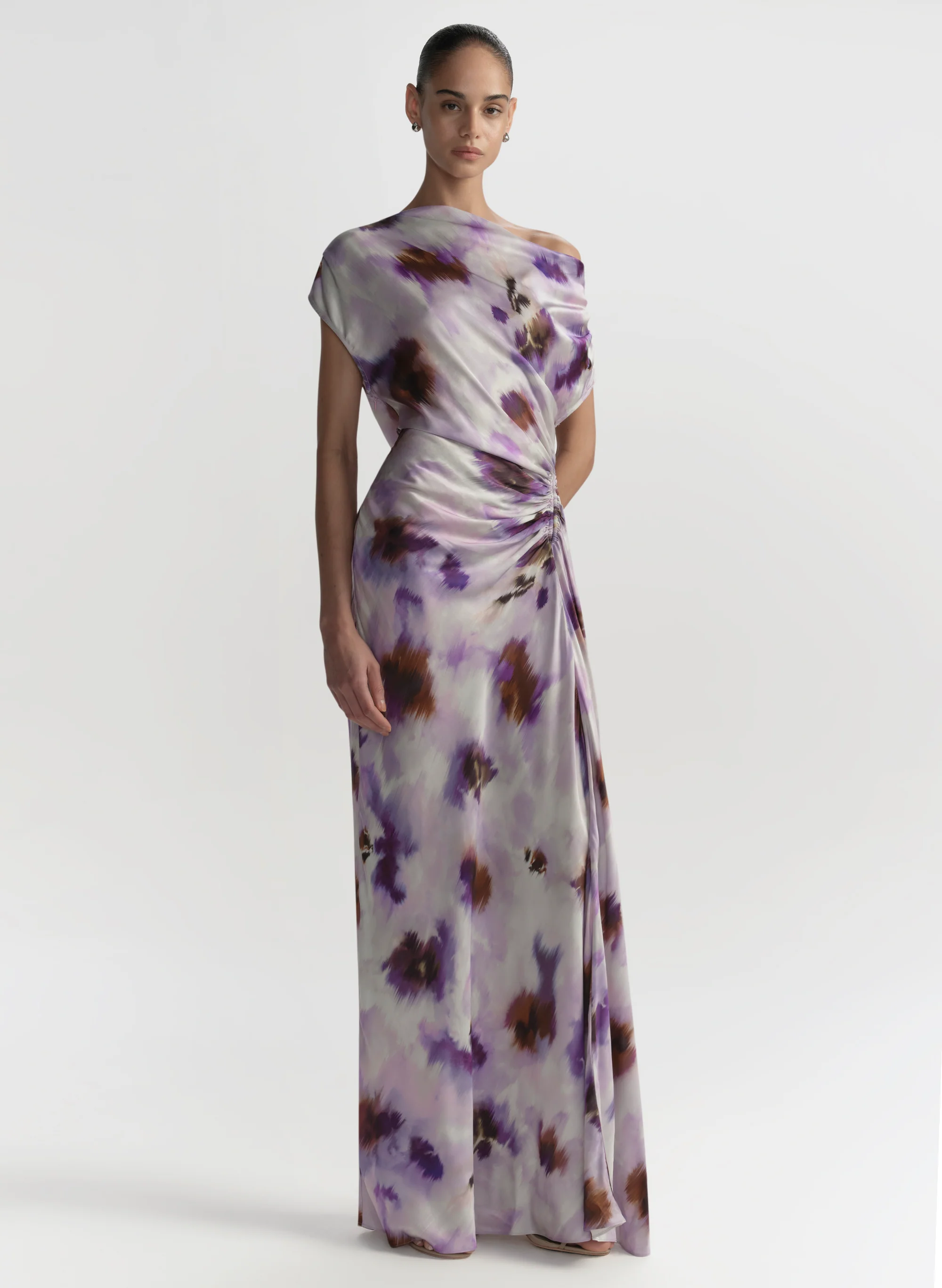 Poppy One Shoulder Satin Gown - Image 3