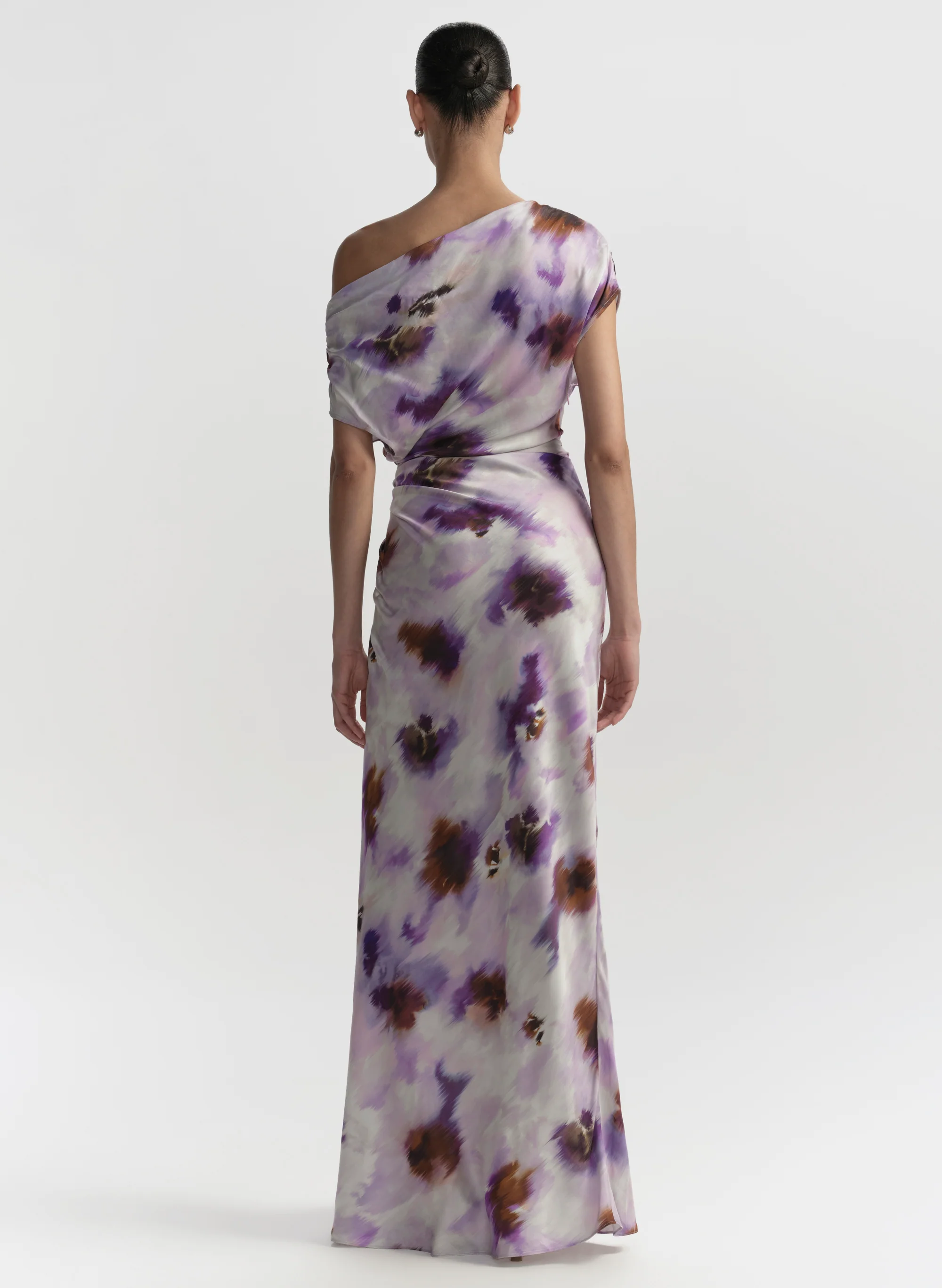 Poppy One Shoulder Satin Gown - Image 5
