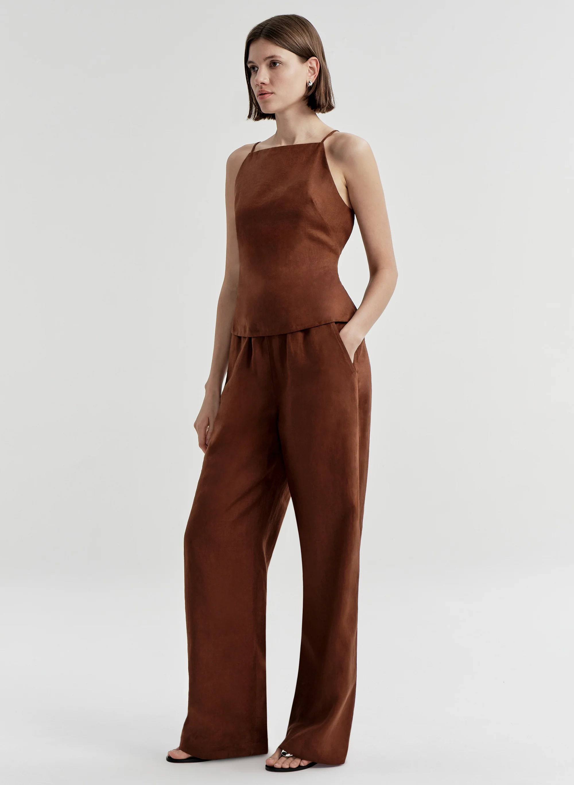 Reese Tie-Back Linen Top - Image 5