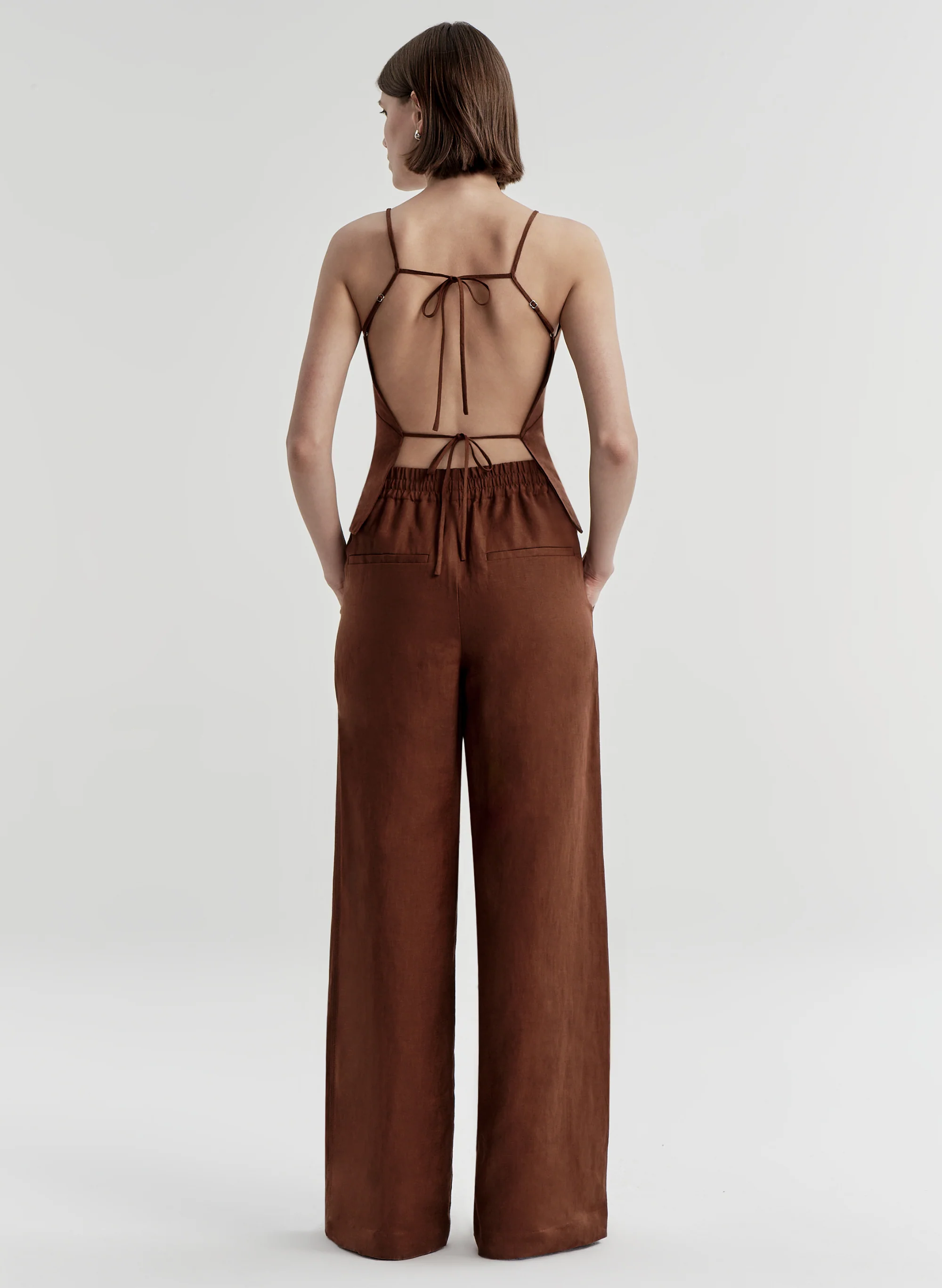 Reese Tie-Back Linen Top - Image 6