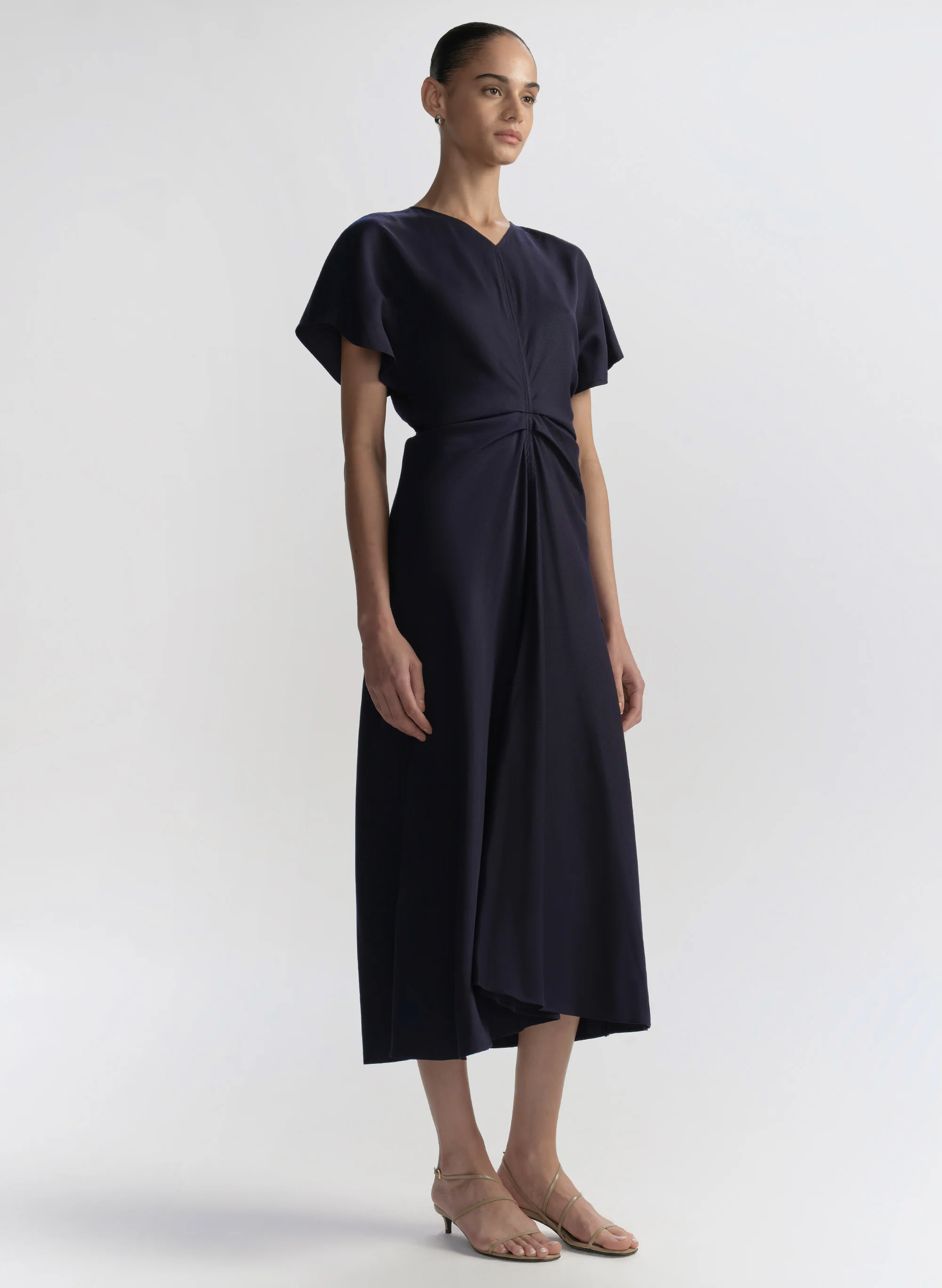 Rem Ruched Midi Dress - Image 3