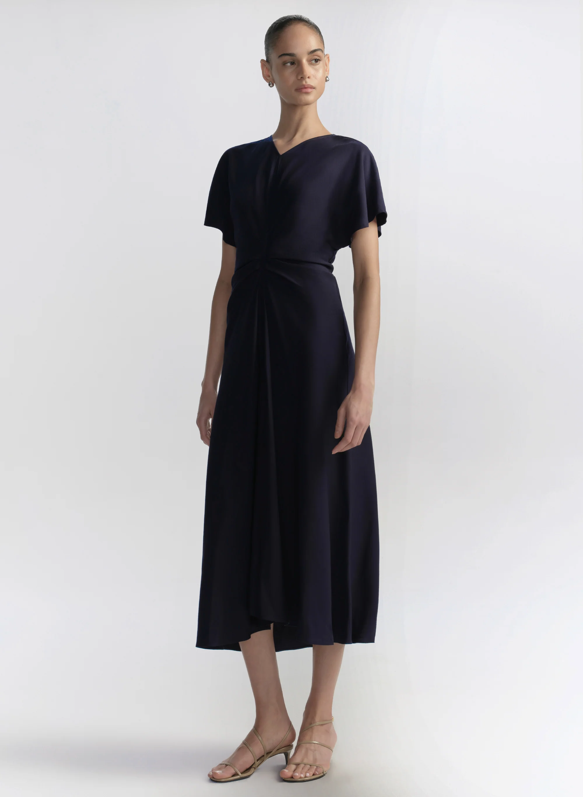 Rem Ruched Midi Dress - Image 4
