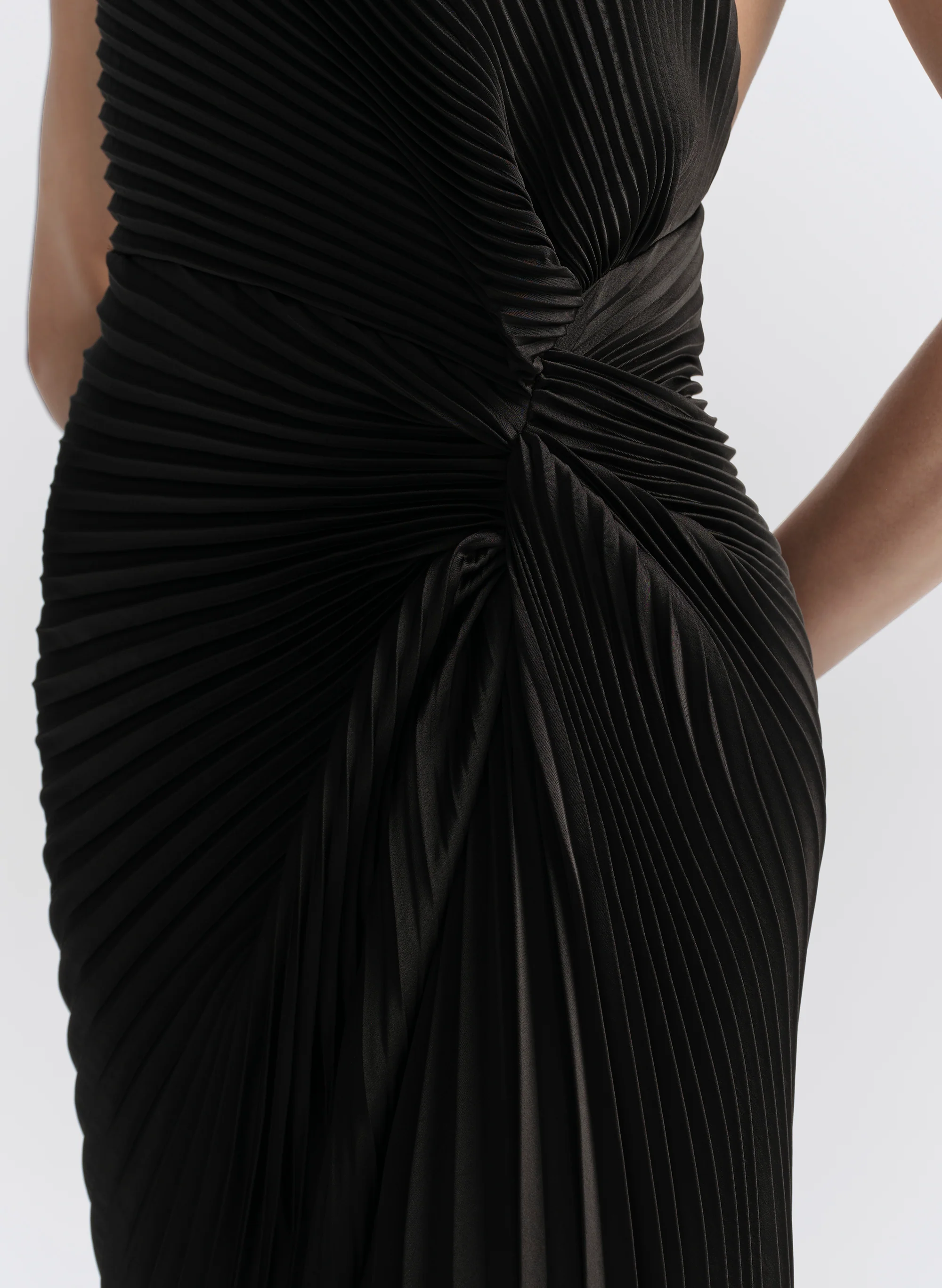 Romy Pleated Satin Gown - Image 3