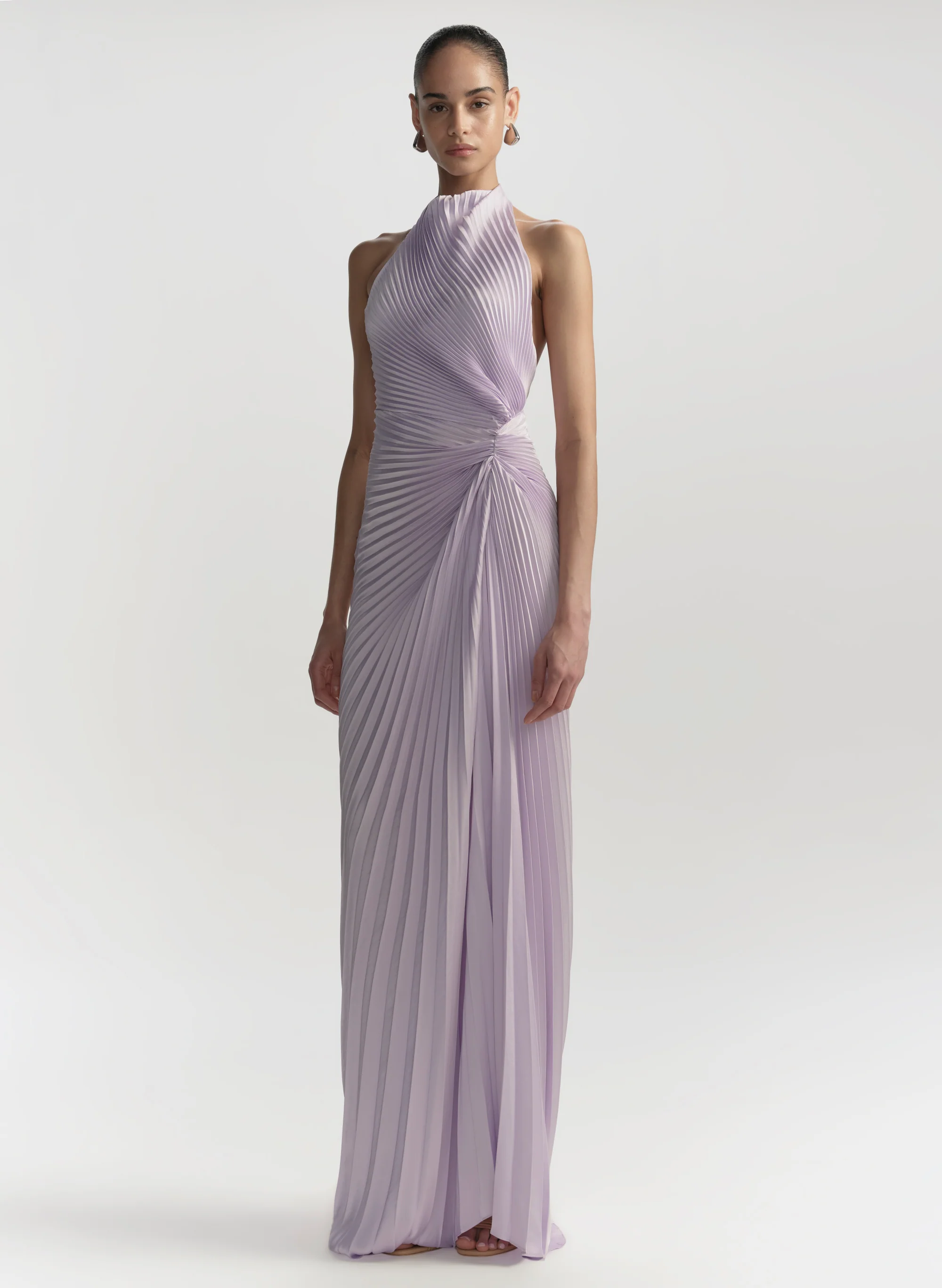 Romy Pleated Satin Gown - Image 4