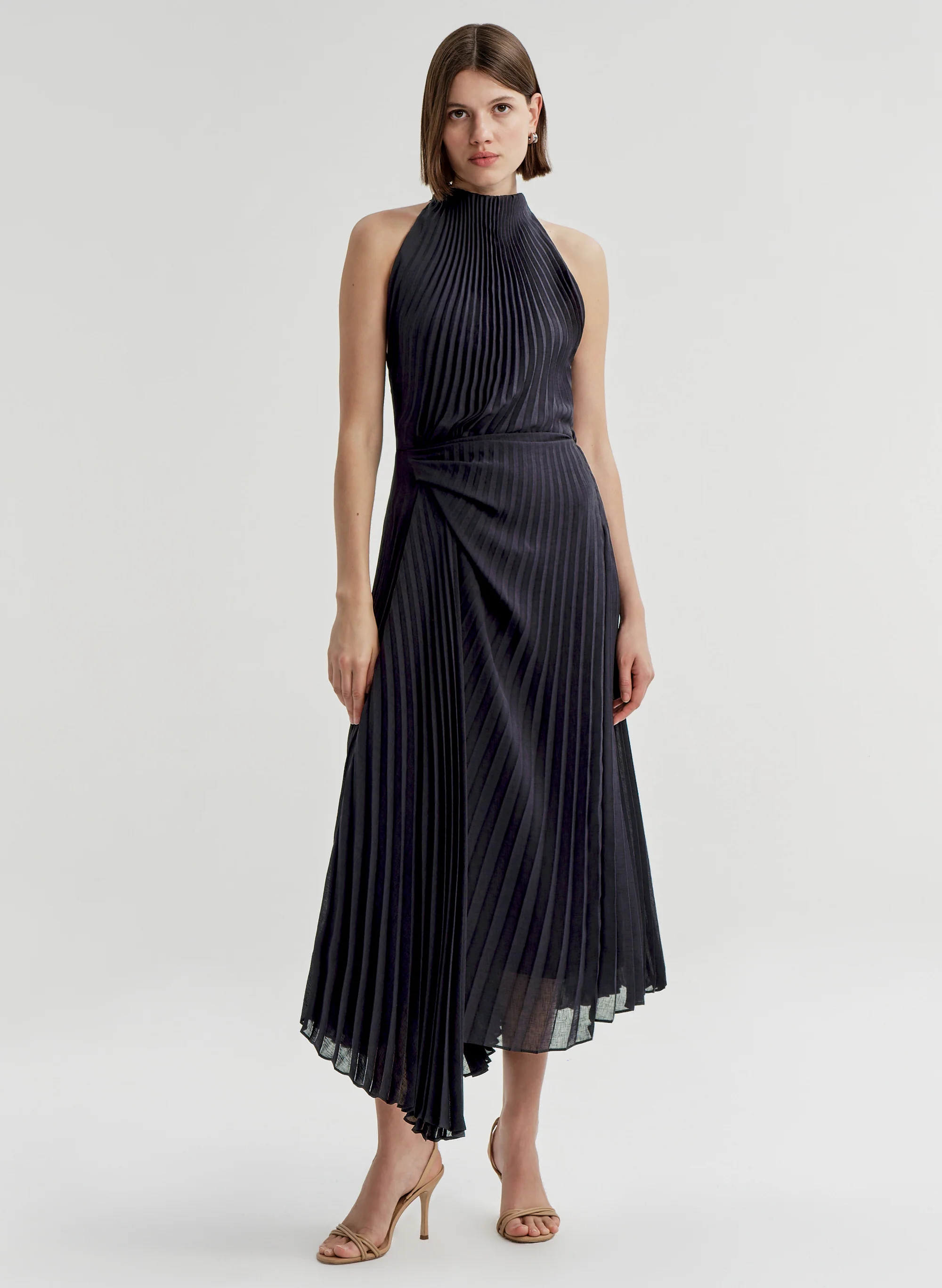 Simona Pleated Midi Dress