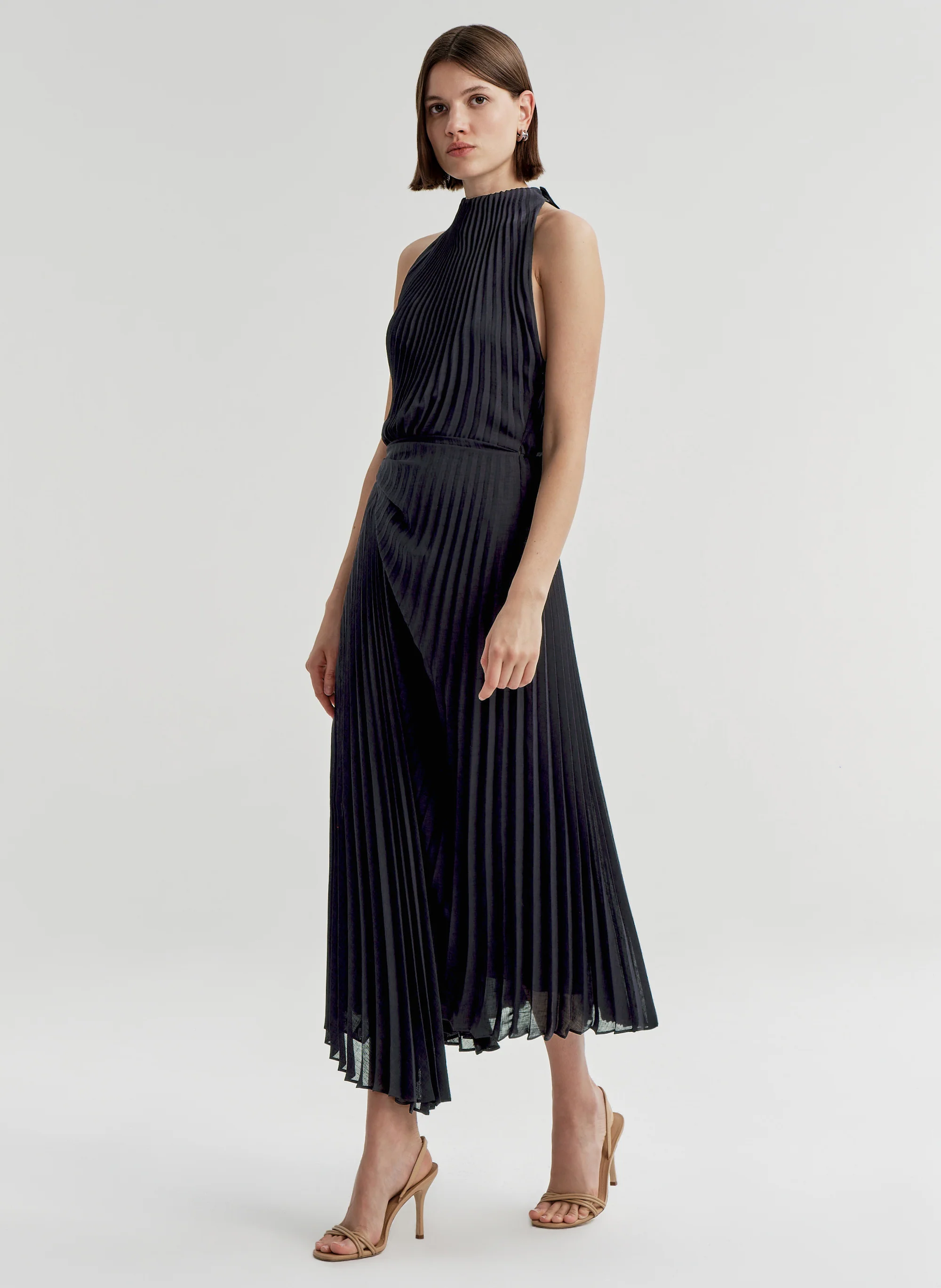 Simona Pleated Midi Dress - Image 4