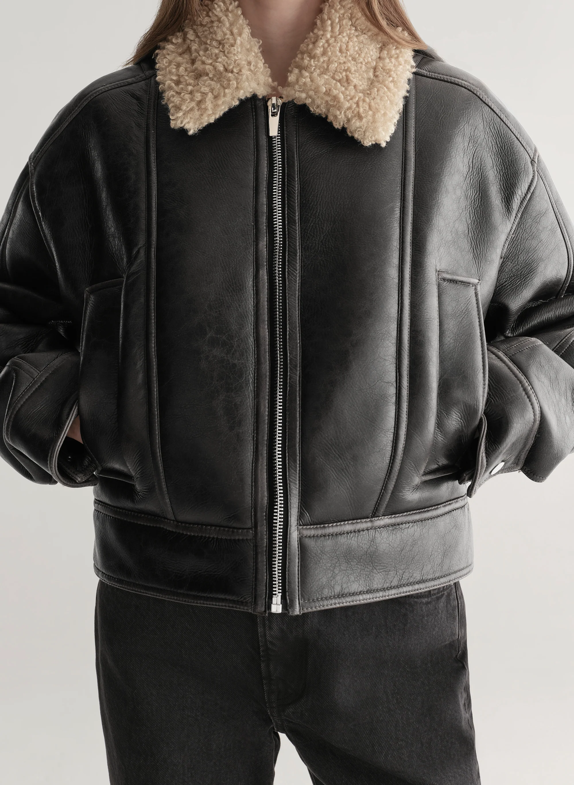 Stevie Faux Shearling Jacket - Image 3